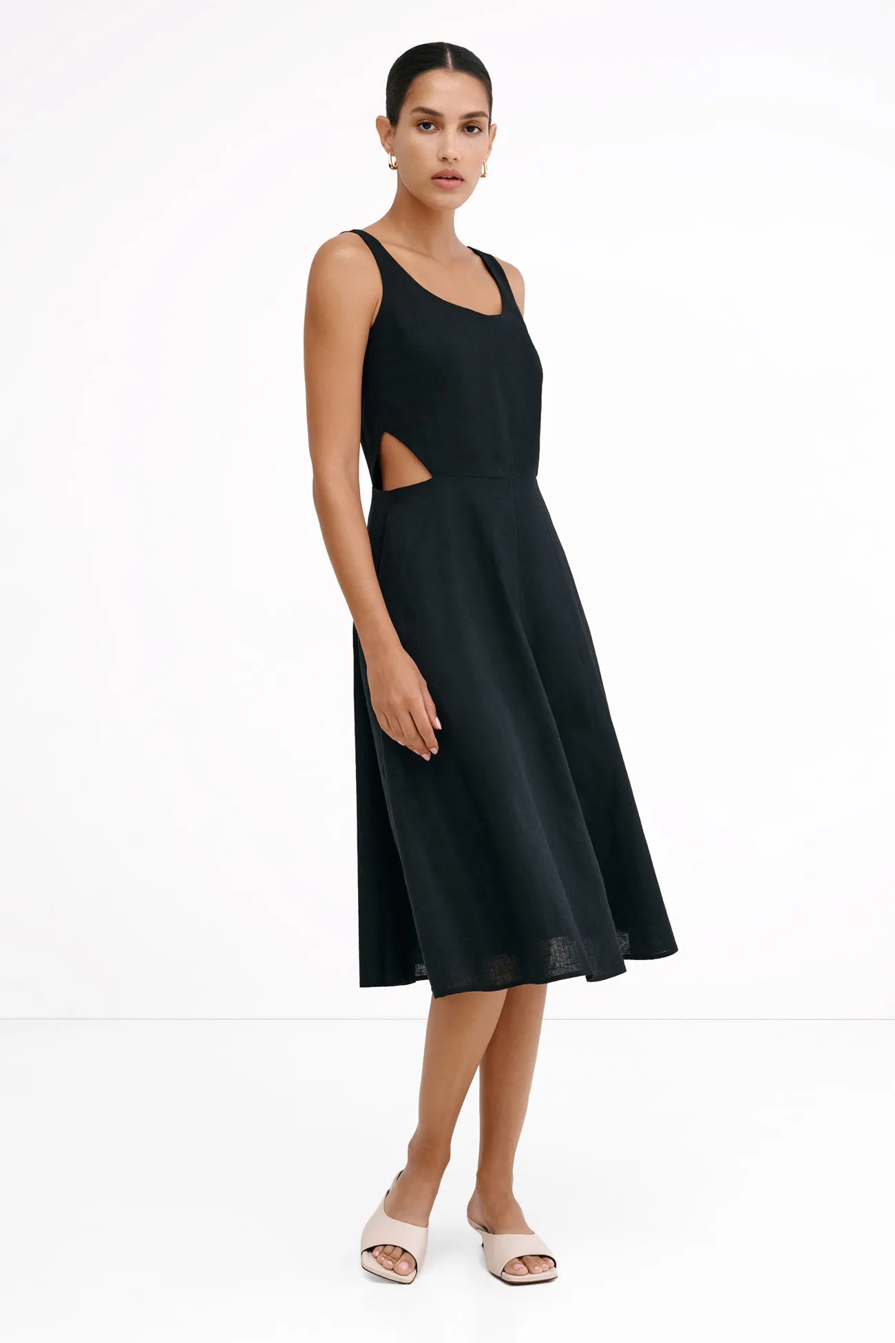 Caroline Linen-Blend Dress sold by Marcella NYC product image thumbnail 3