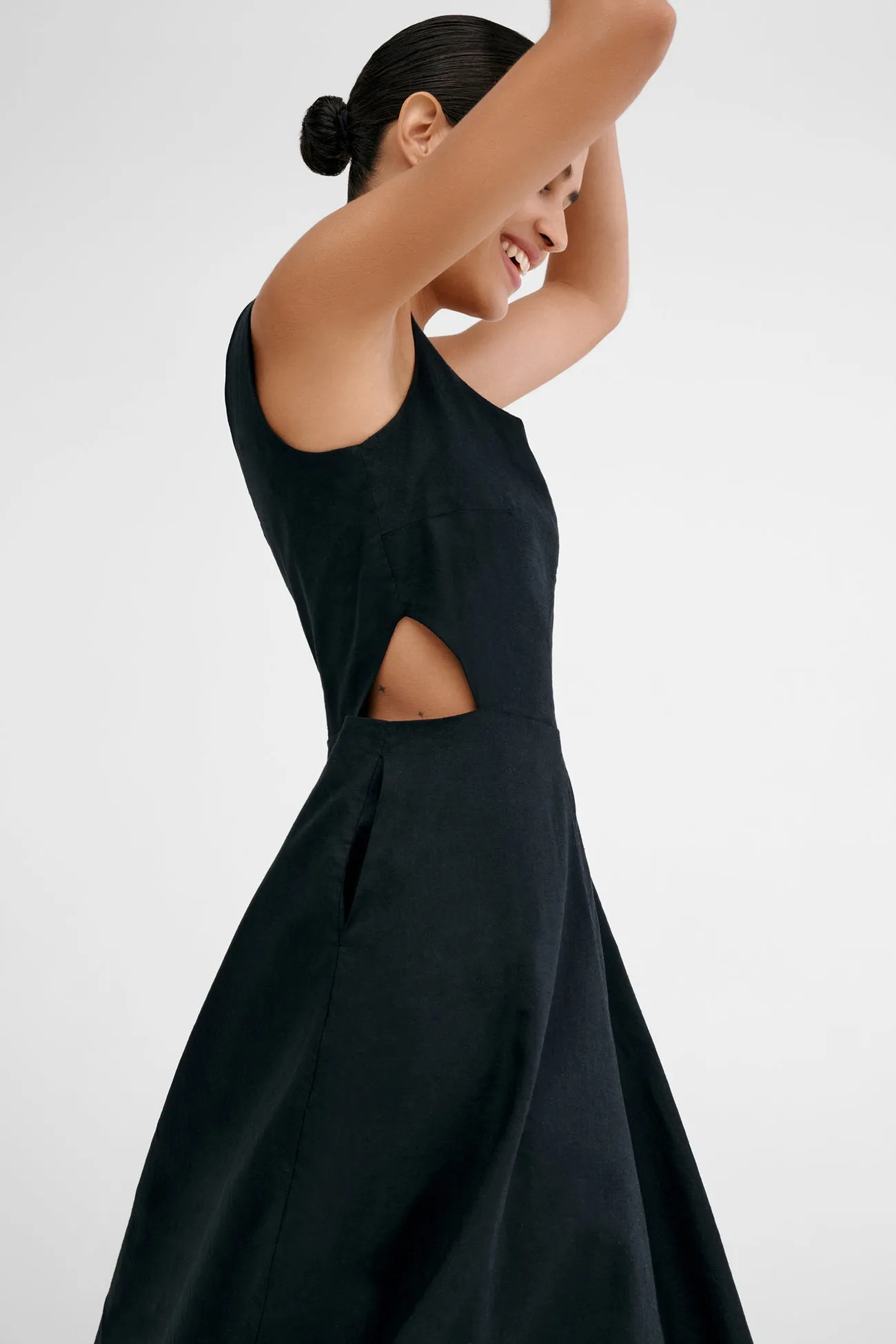 Caroline Linen-Blend Dress sold by Marcella NYC product image thumbnail 4