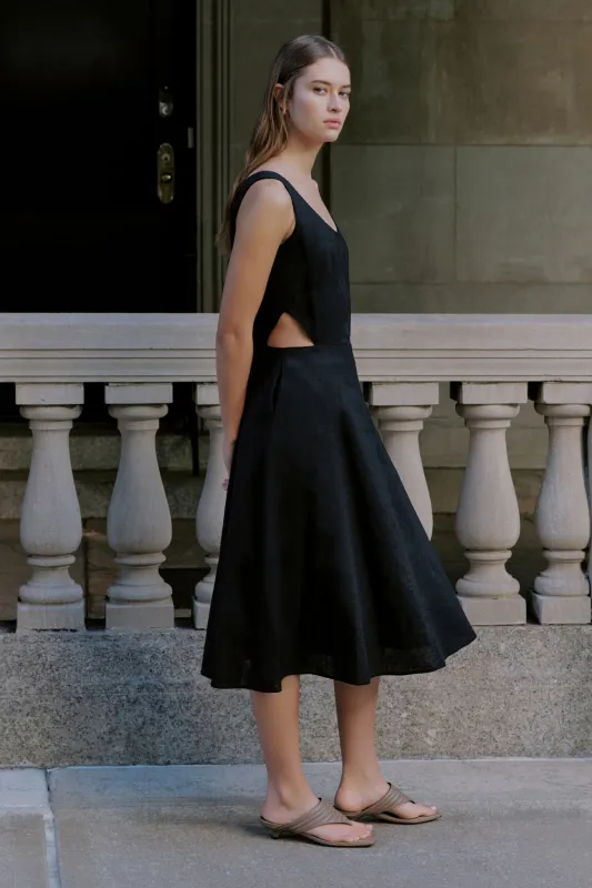 Caroline Linen-Blend Dress sold by Marcella NYC