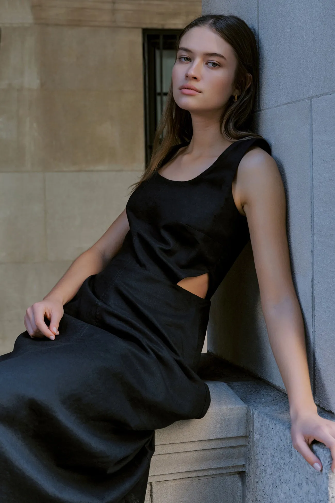 Caroline Linen-Blend Dress sold by Marcella NYC product image thumbnail 2