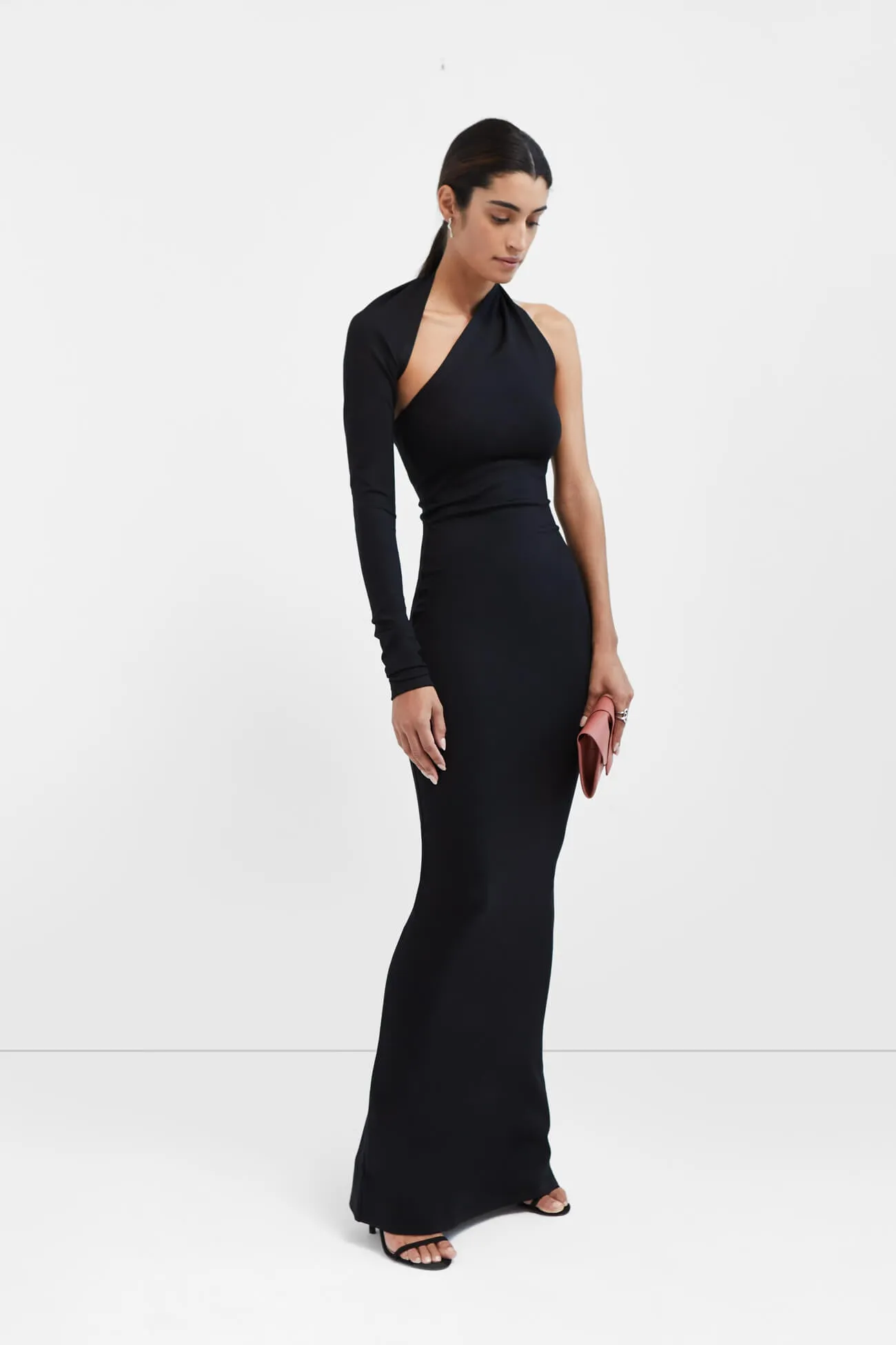 Petite Manhattan One Shoulder Gown sold by Marcella NYC