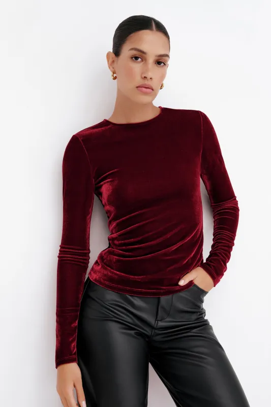 Ansley Velvet Top sold by Marcella NYC