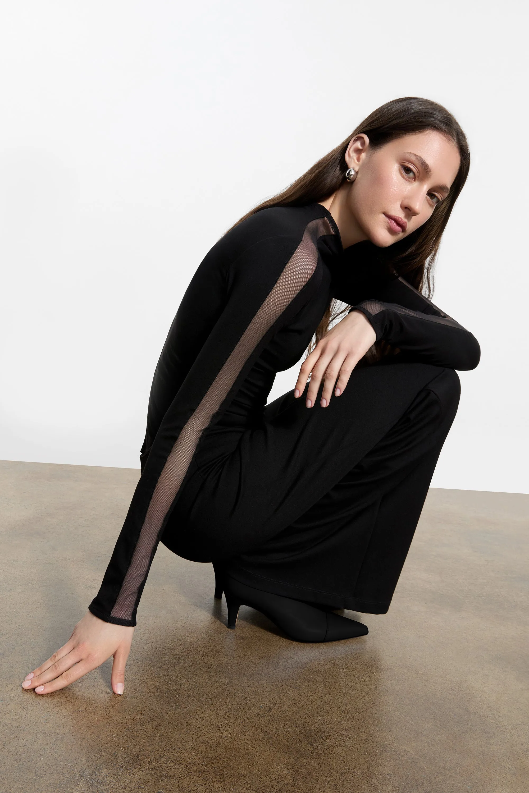 Suma Mock Neck Top sold by Marcella NYC
