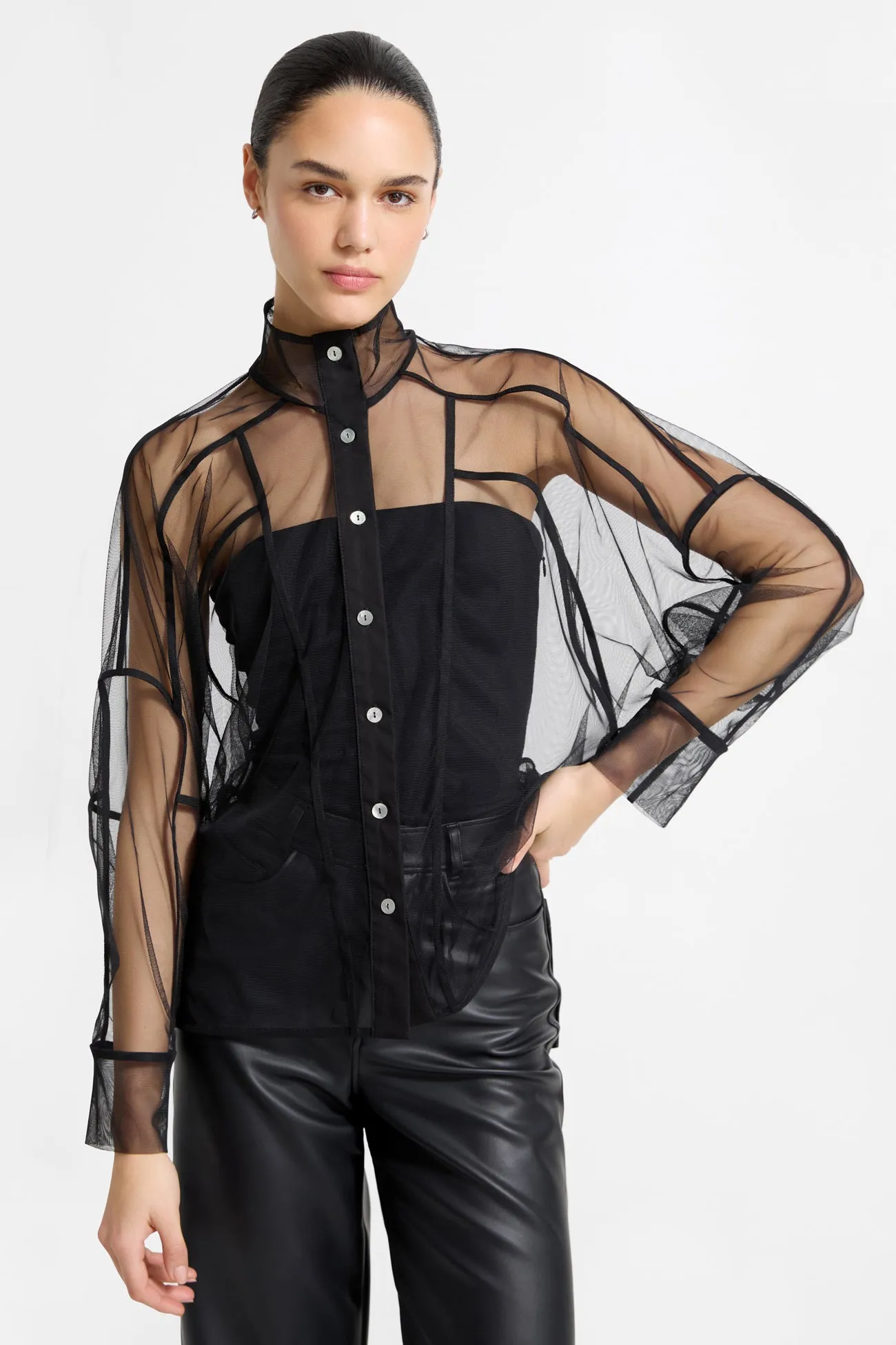 Lane Mesh Shirt sold by Marcella NYC product image thumbnail 5