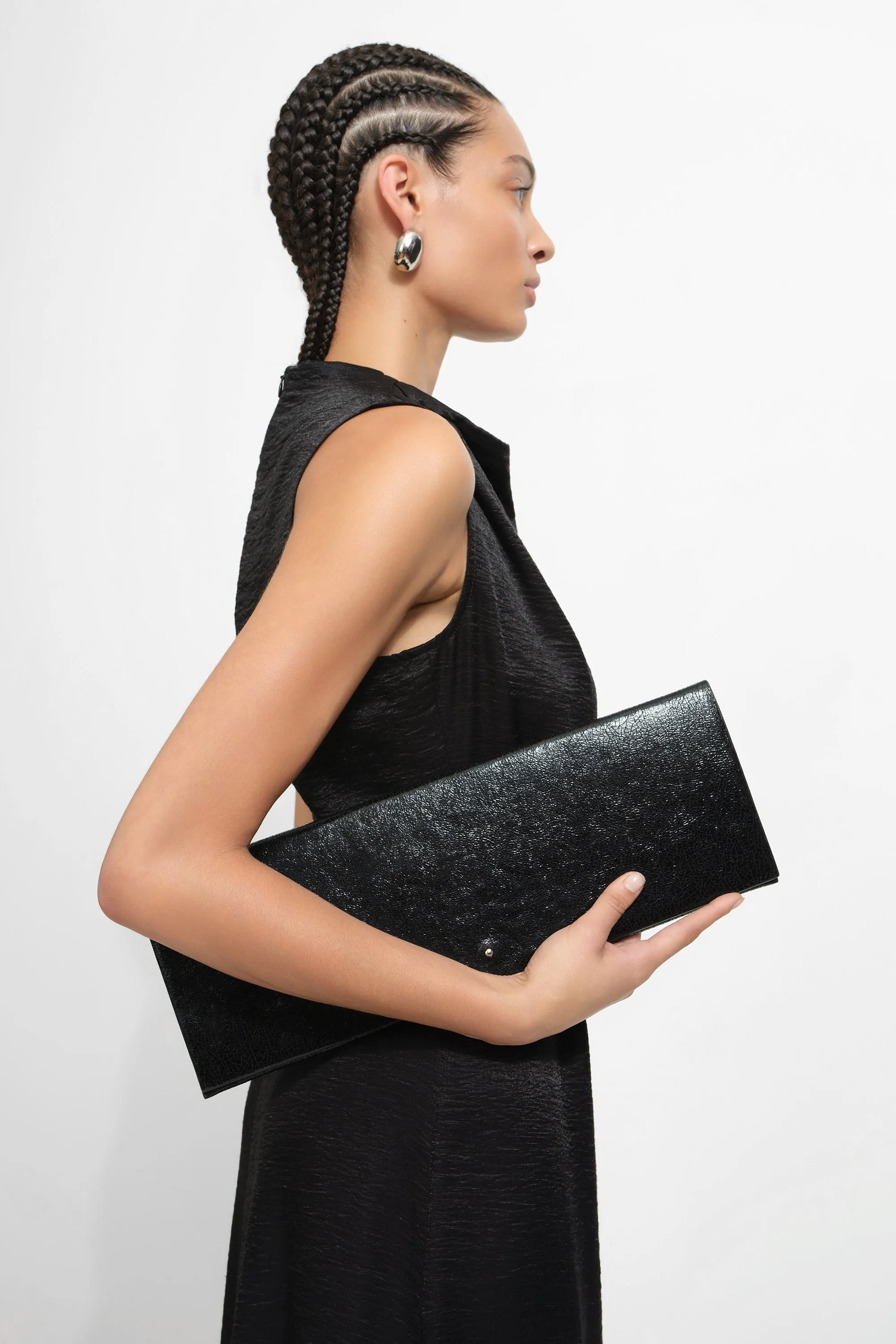 Belle Leather Clutch sold by Marcella NYC