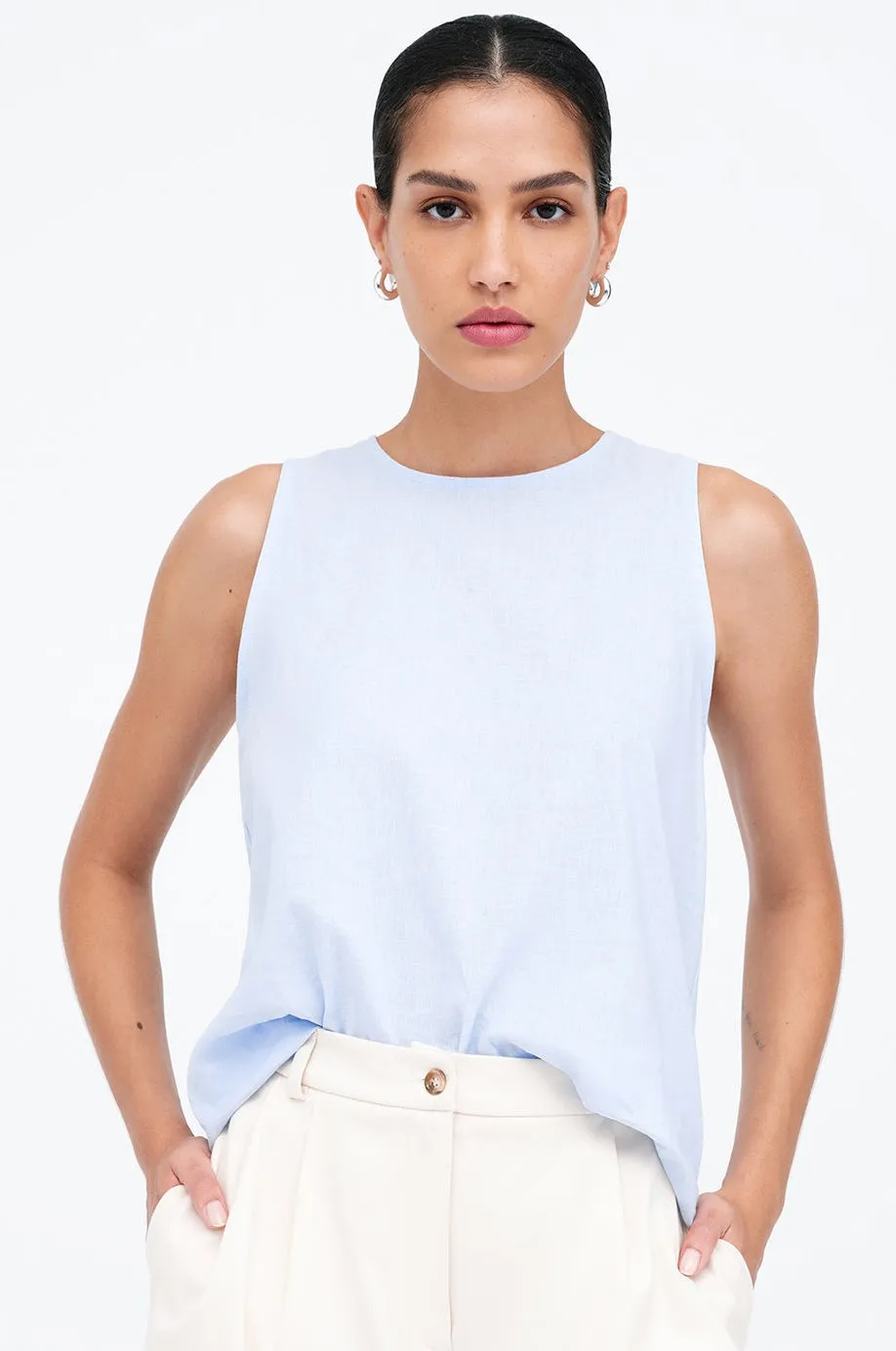 McKinley Linen-Blend Top sold by Marcella NYC