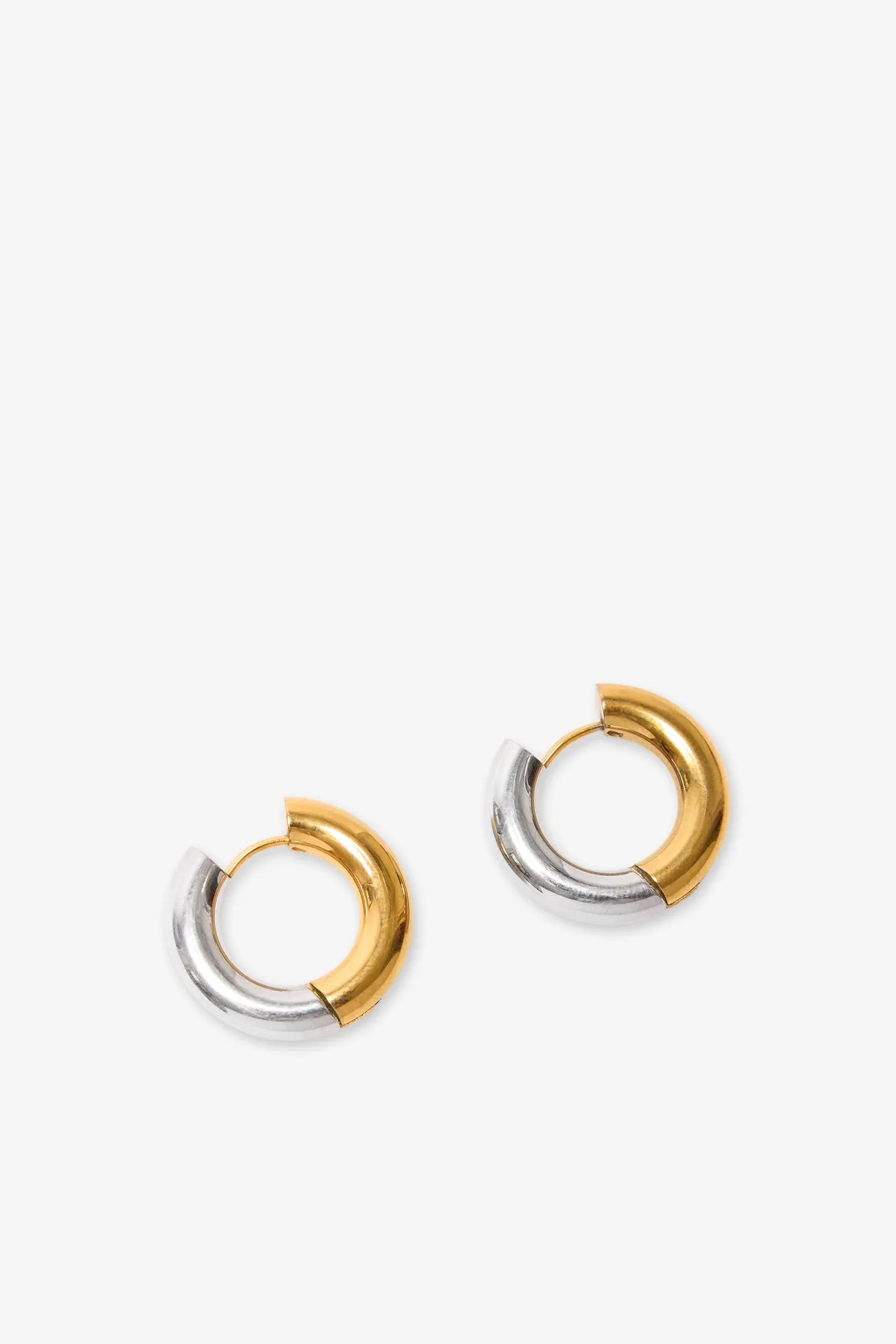 Emery Two-Toned Hoops sold by Marcella NYC product image thumbnail 2