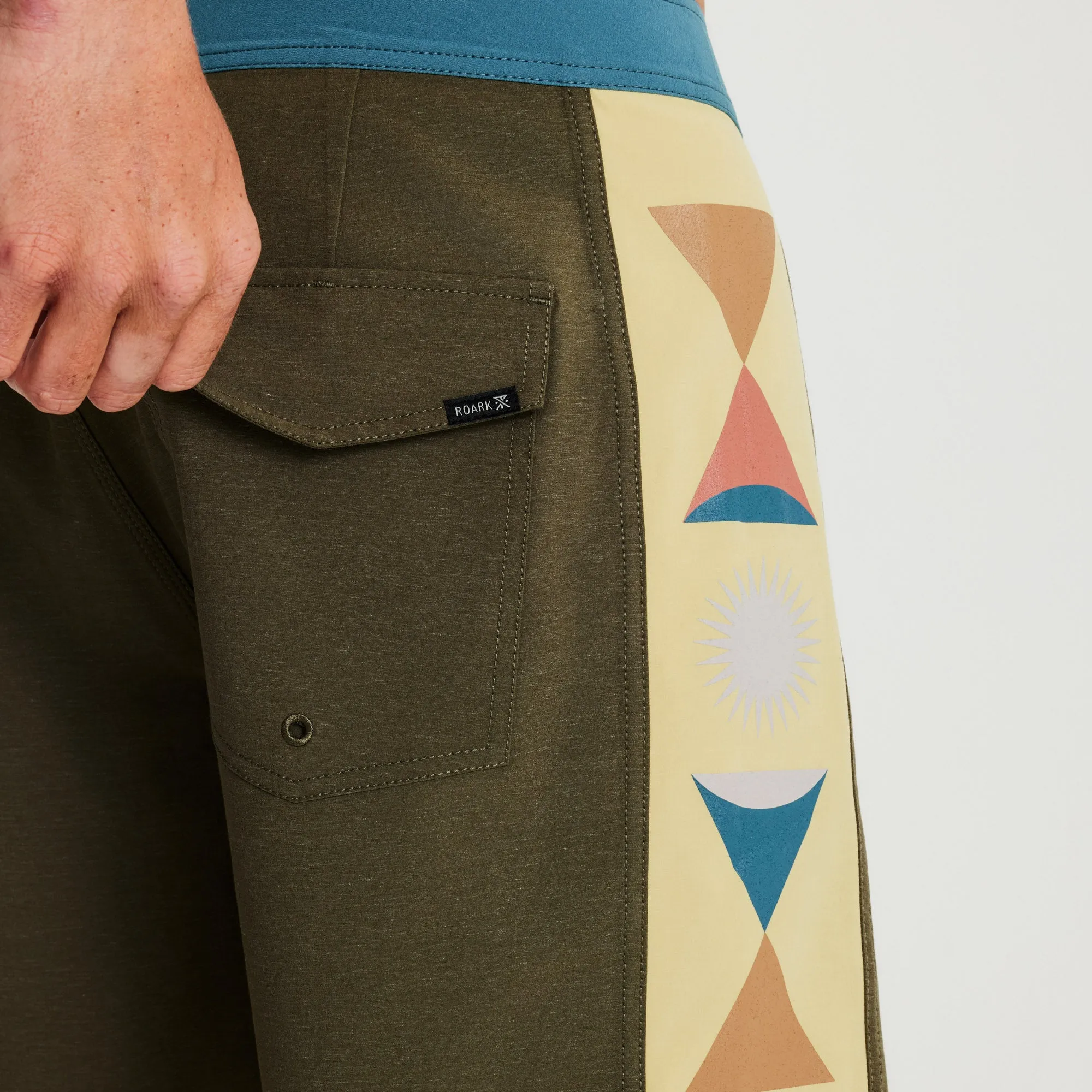 Passage 16" Side Panel Boardshorts - Heart Studio Military sold by Roark product image thumbnail 4