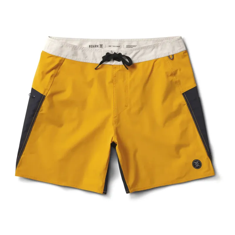 Boatman Boardshorts 17" - Gold sold by Roark