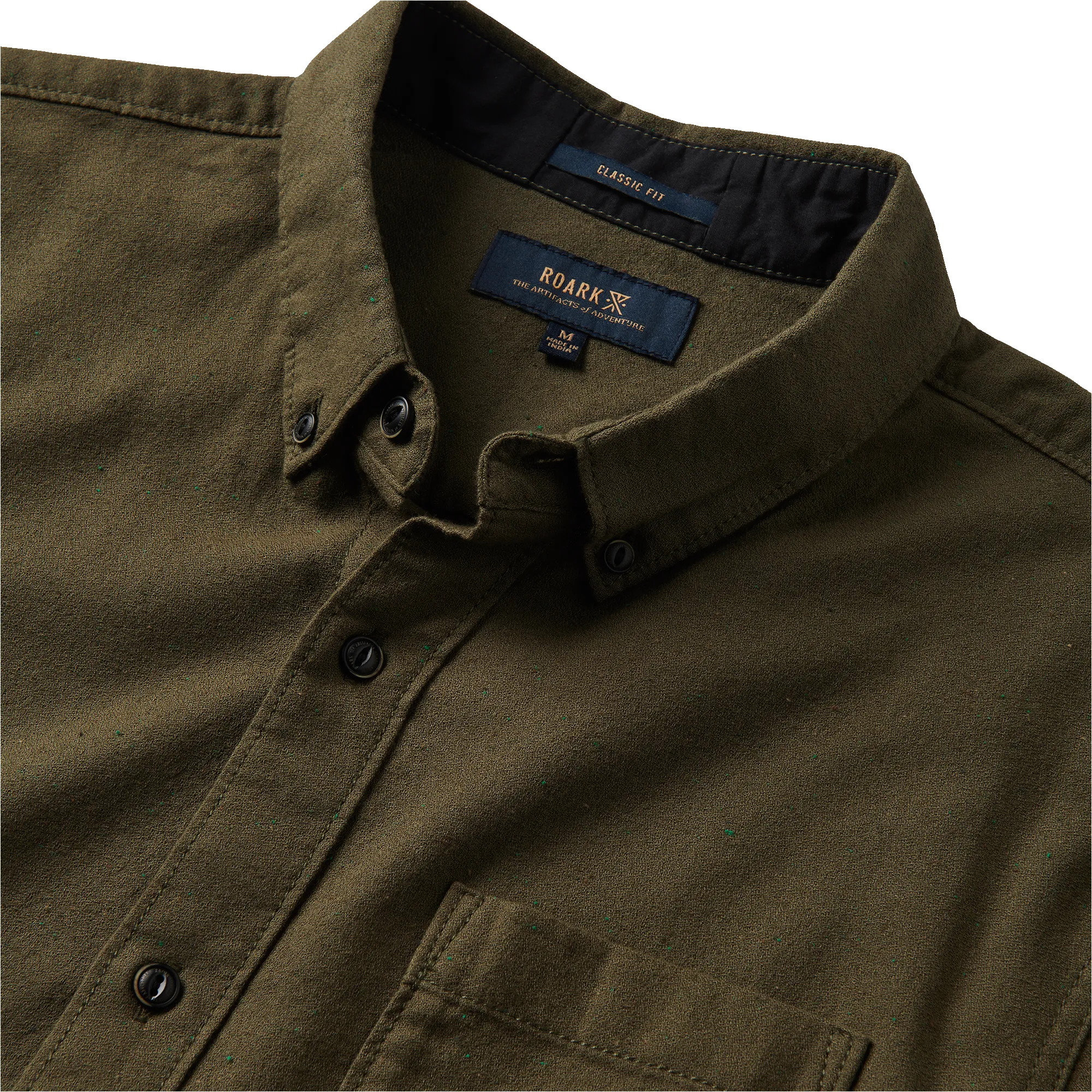 Scholar Long Sleeve Button Up Shirt - Military sold by Roark product image thumbnail 3
