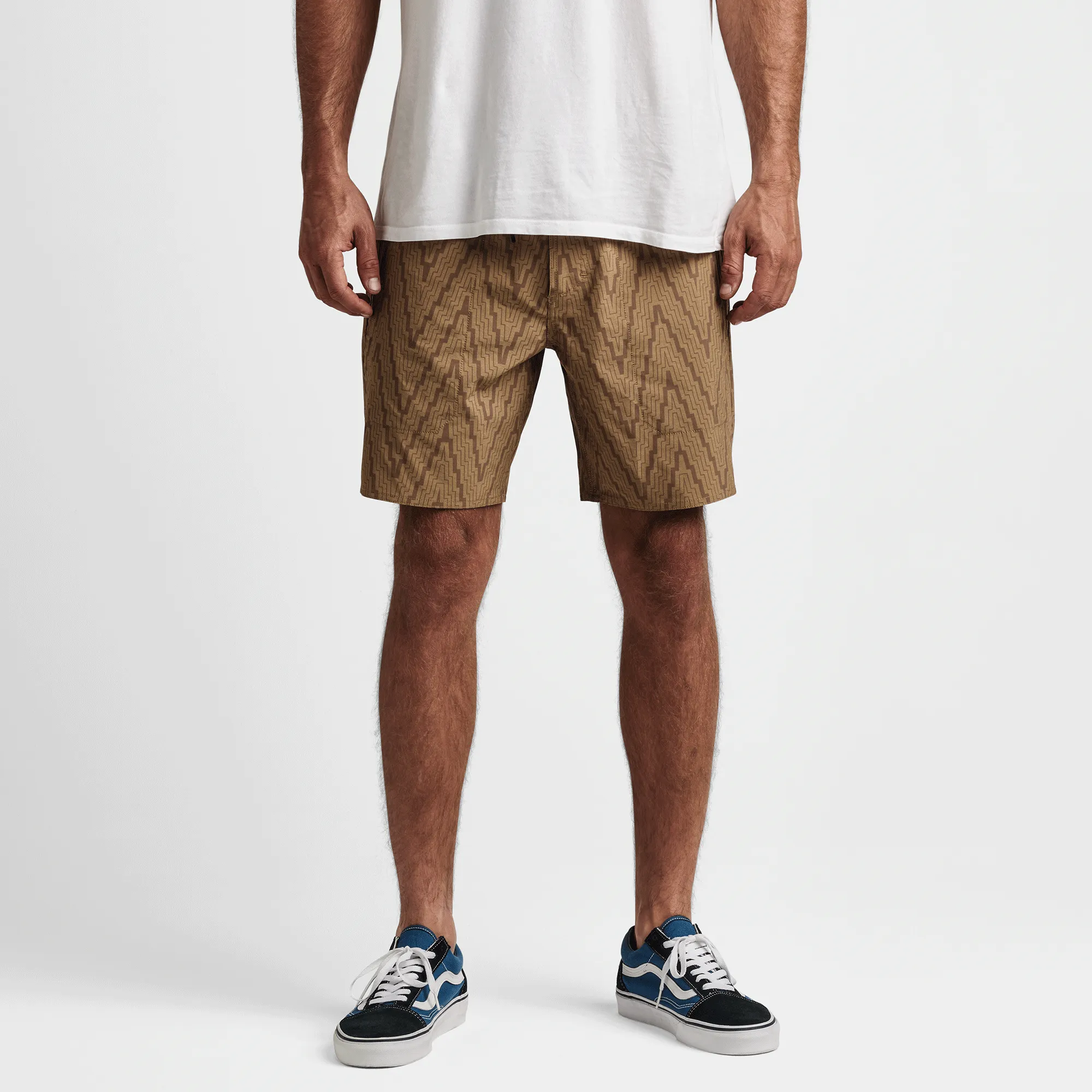Layover Hybrid Trail Shorts 18" - Manawa Tapu Khaki 2 sold by Roark product image thumbnail 2