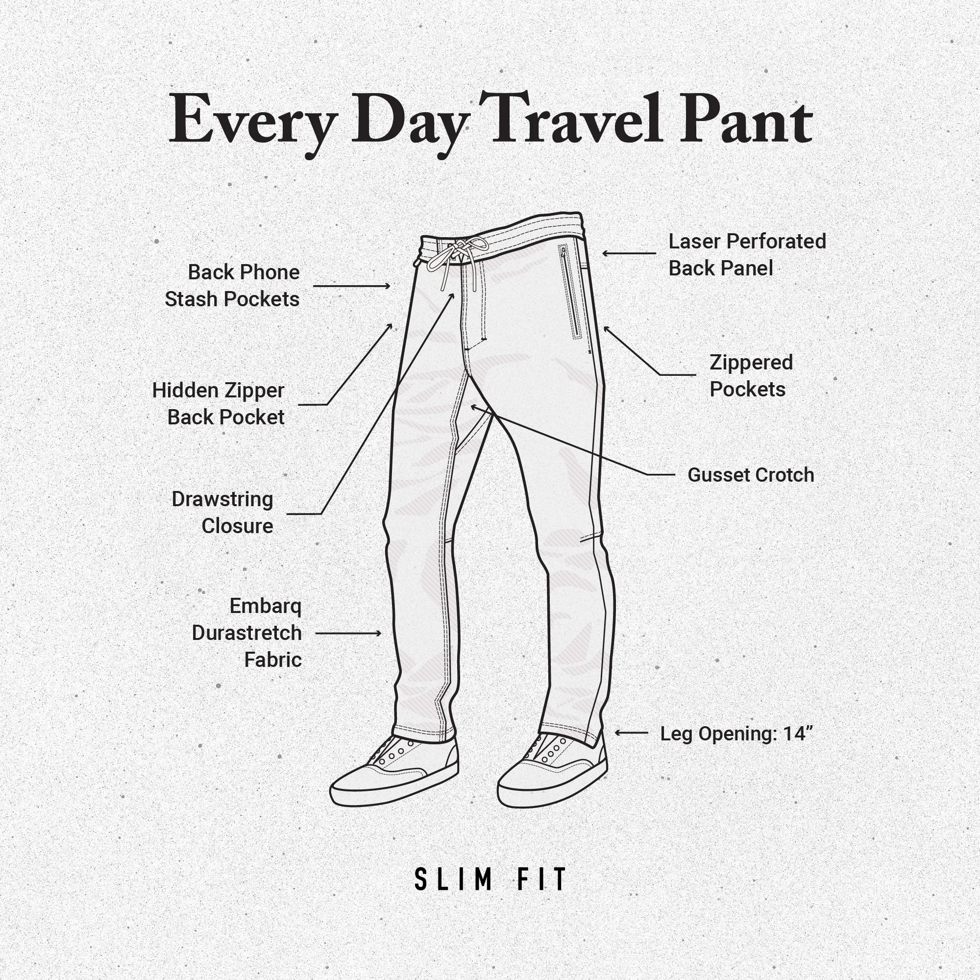 Layover Traveler Pants - Black sold by Roark product image thumbnail 3