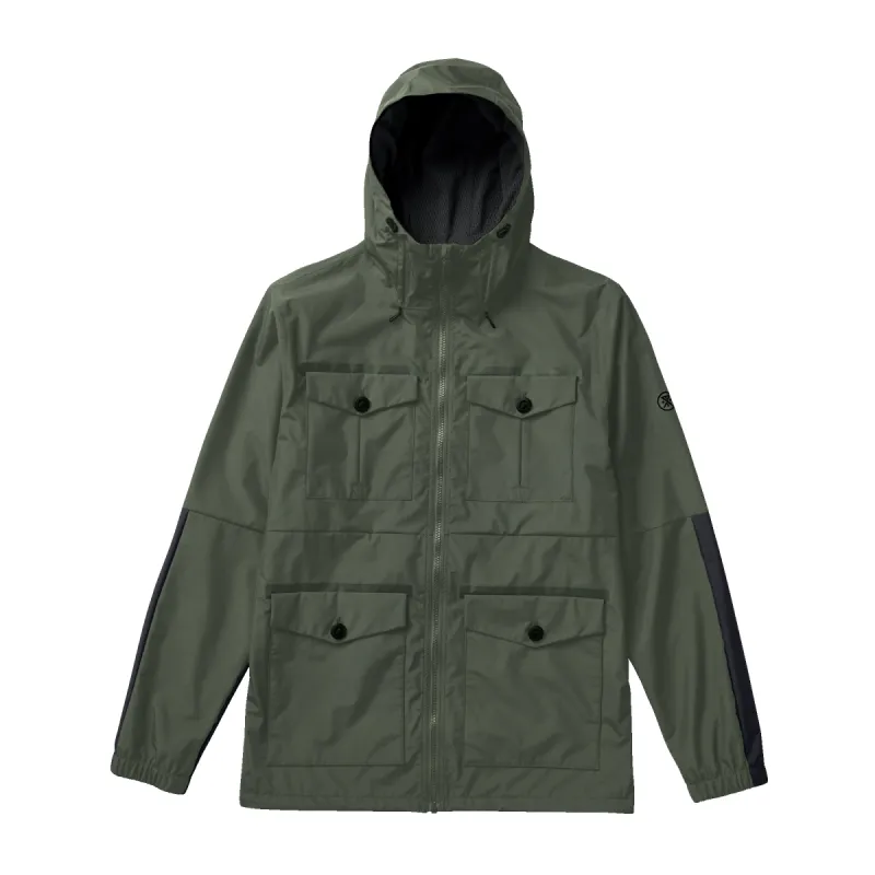 Cascade Rain Shell Jacket - Dark Military sold by Roark