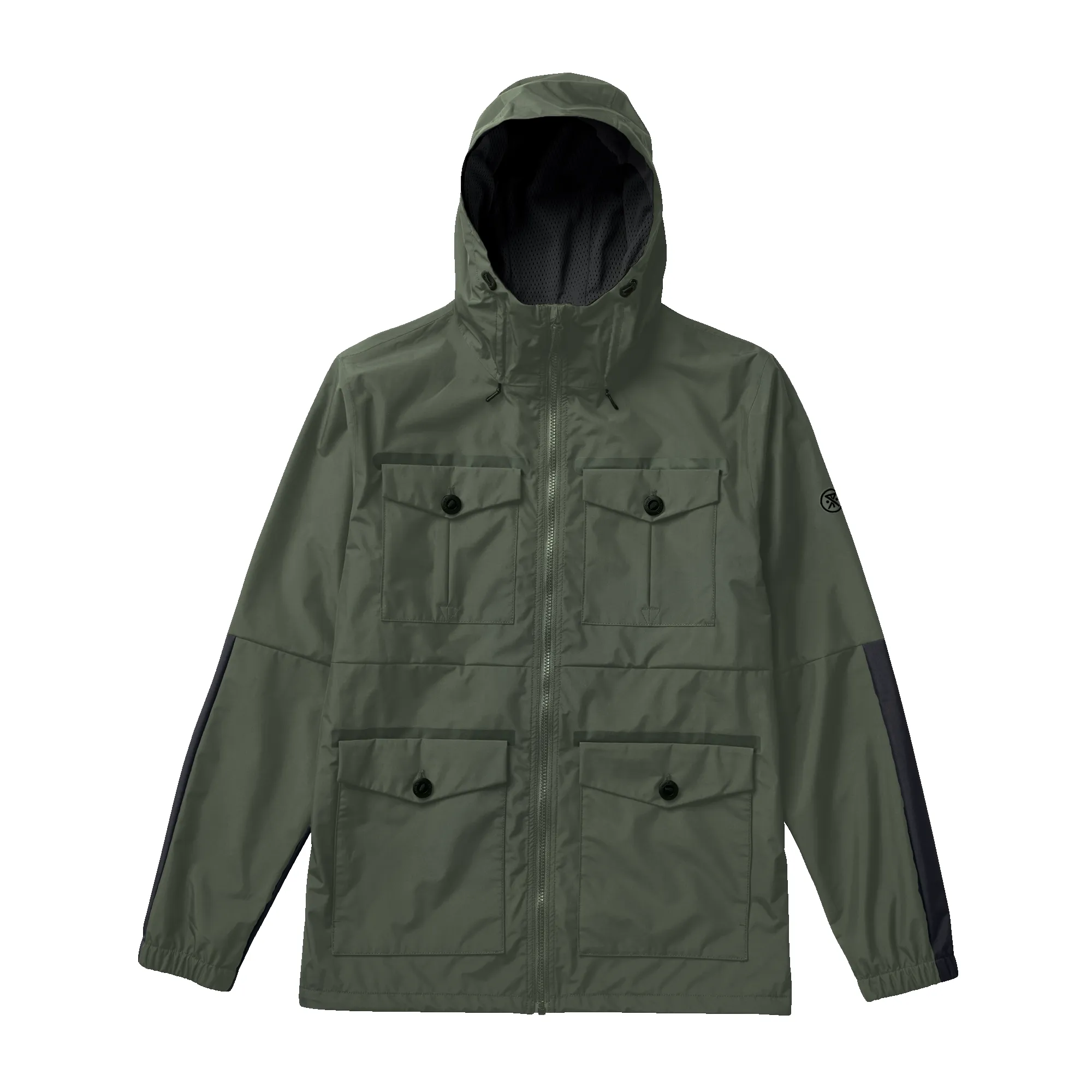 Cascade Rain Shell Jacket - Dark Military sold by Roark