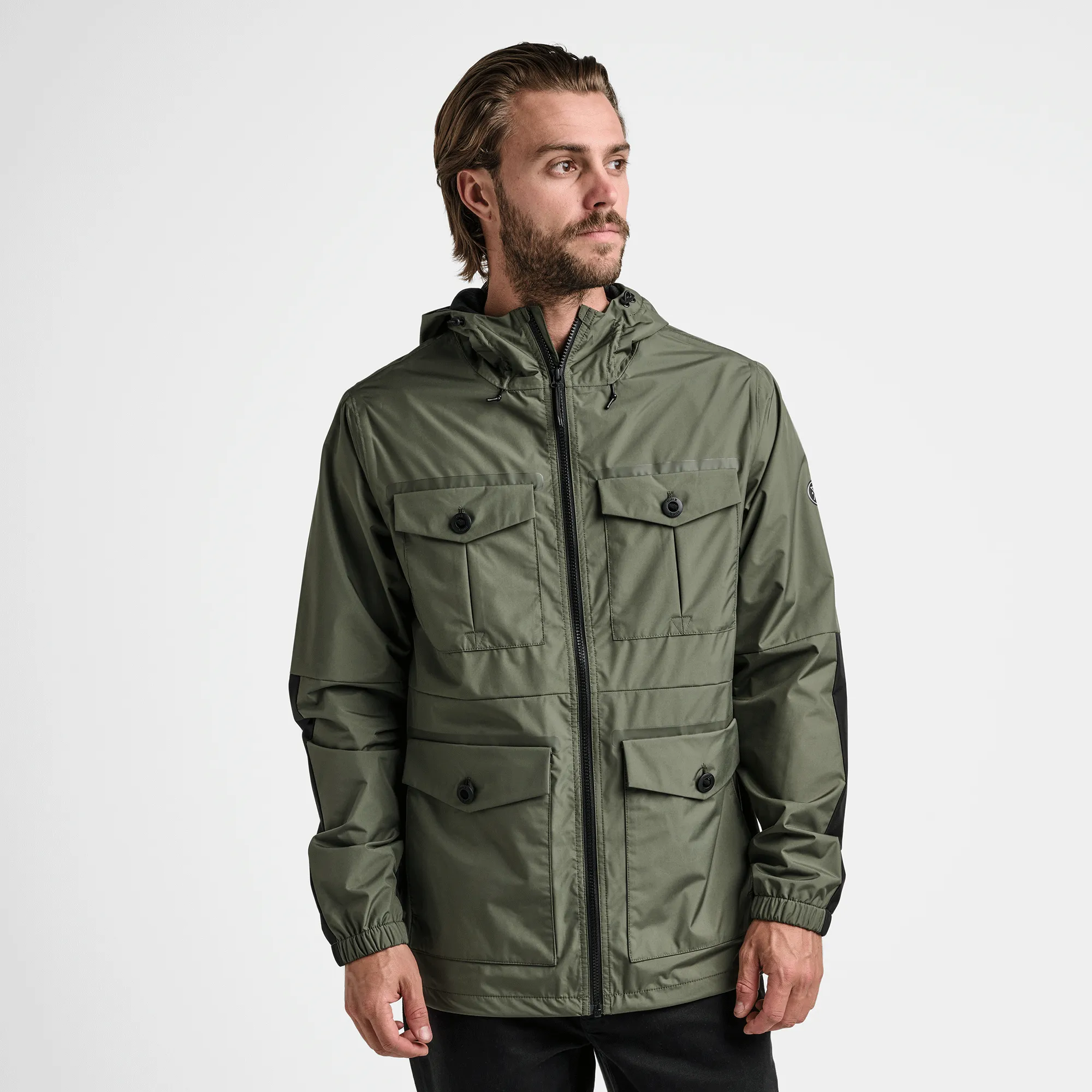 Cascade Rain Shell Jacket - Dark Military sold by Roark product image thumbnail 2