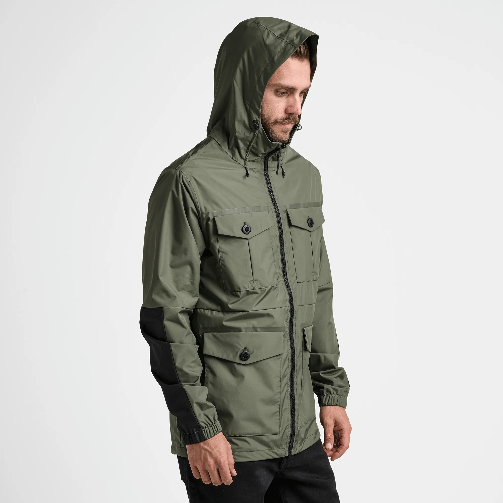 Cascade Rain Shell Jacket - Dark Military sold by Roark product image thumbnail 4