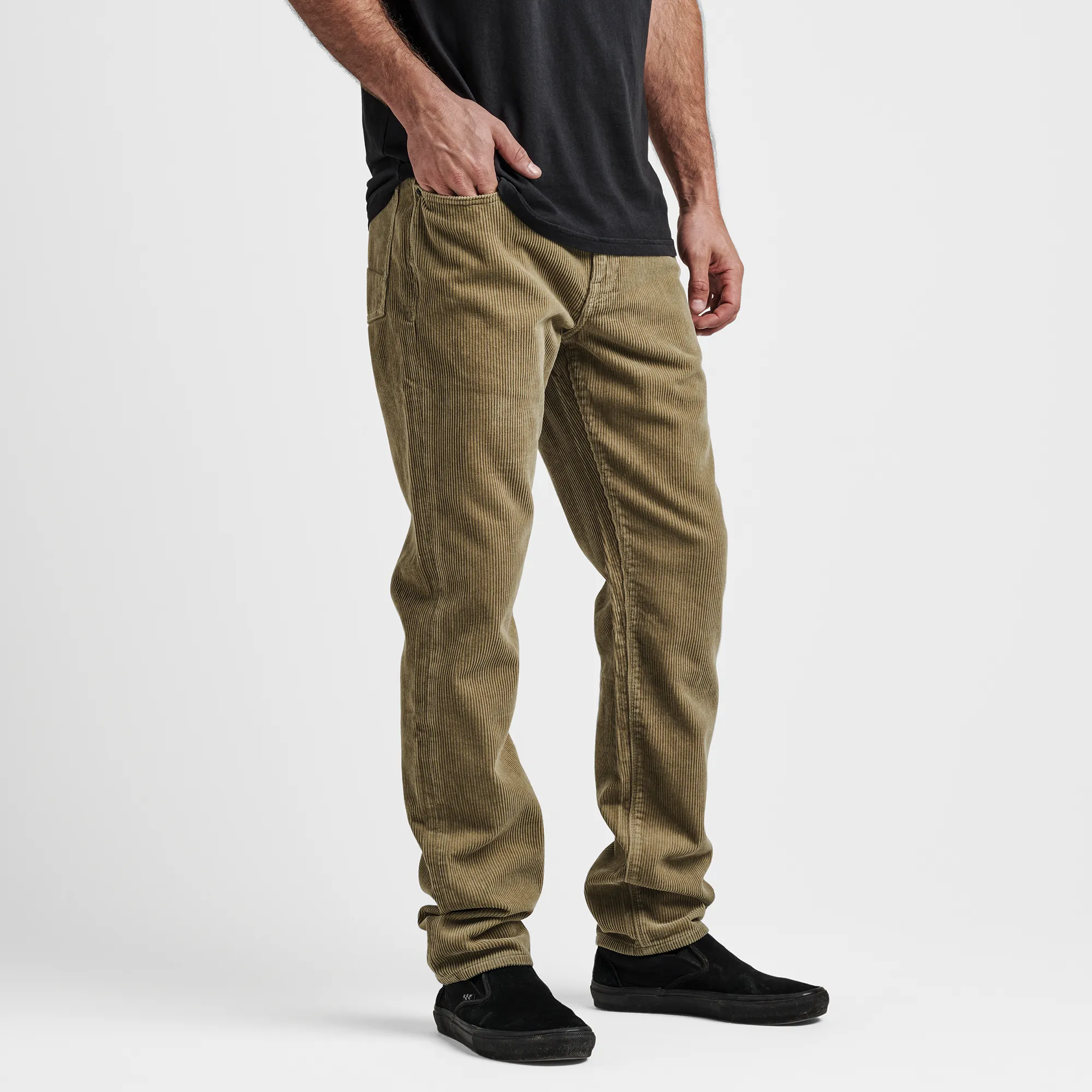 Hwy 128 Corduroy Straight Fit Denim Jeans - Dusty Green sold by Roark product image thumbnail 3
