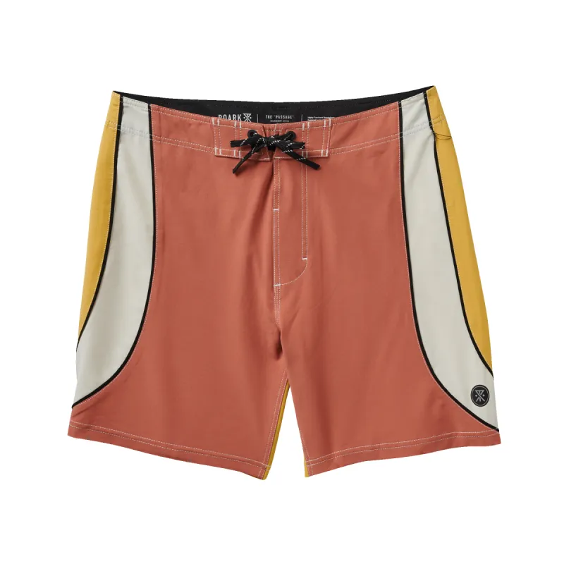 Passage 17" Boardshorts - Saffron Red sold by Roark