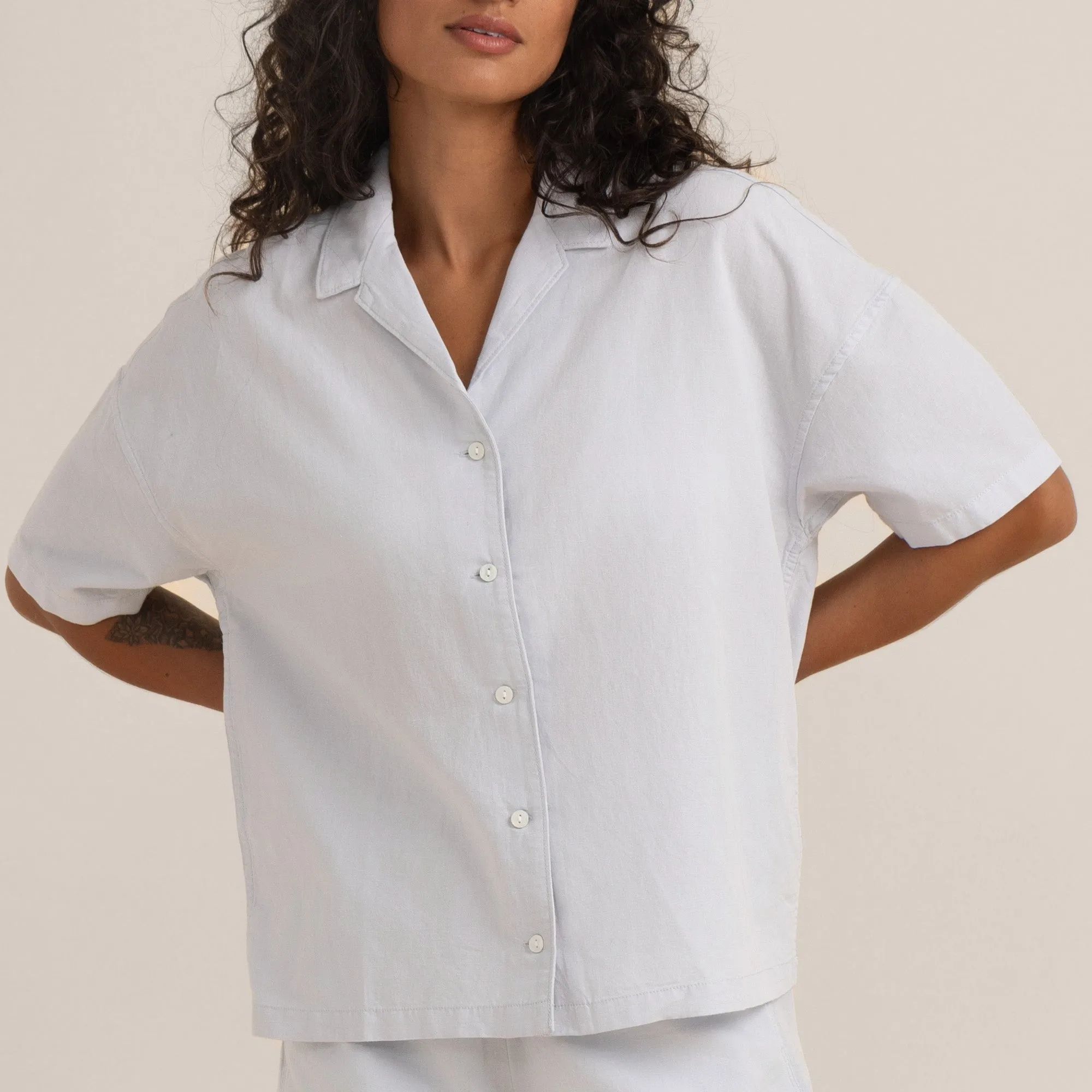 Riviera Short Sleeve Shirt - Pale Sky sold by Roark product image thumbnail 4