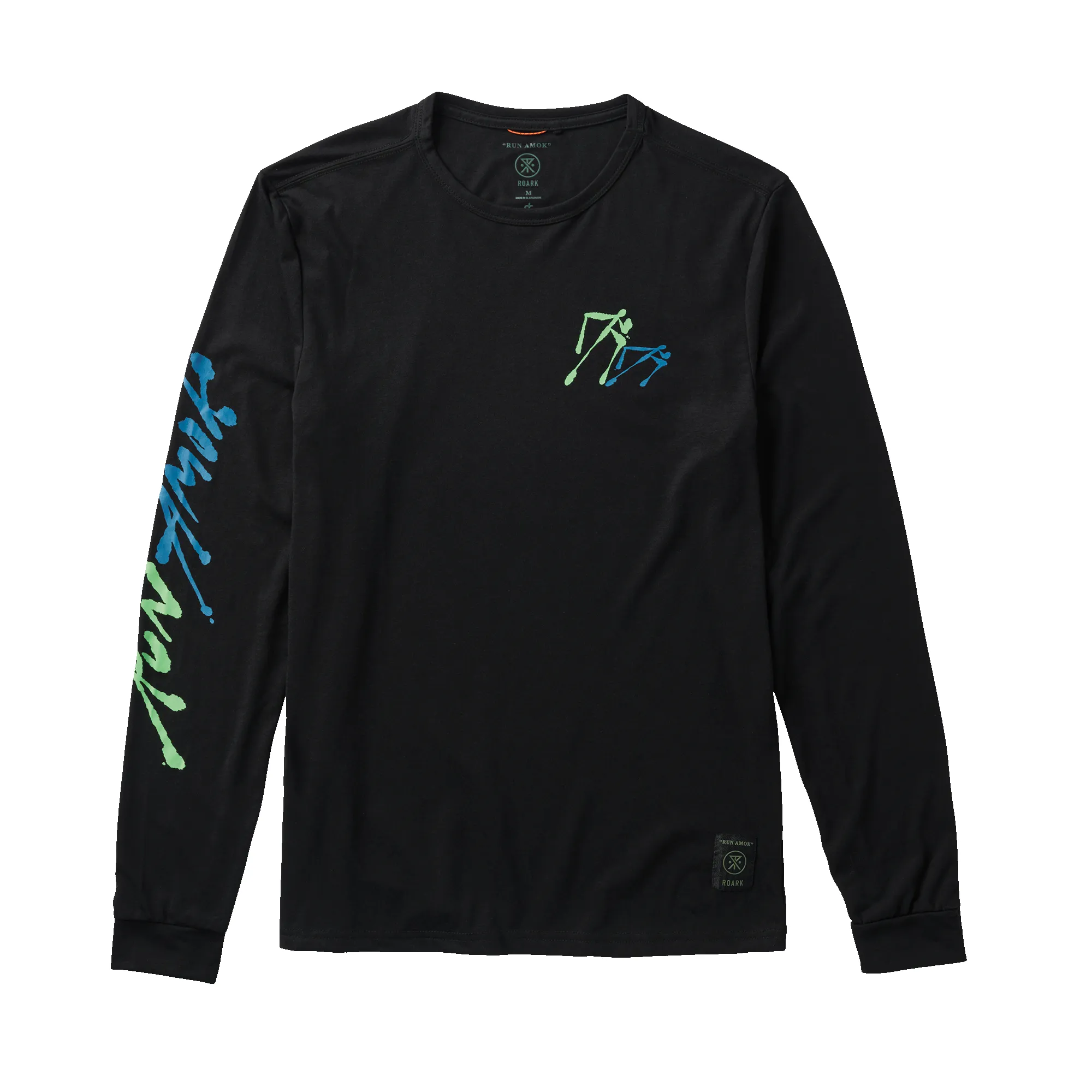 Mathis Long Sleeve Active Tee - Black Fjord sold by Roark