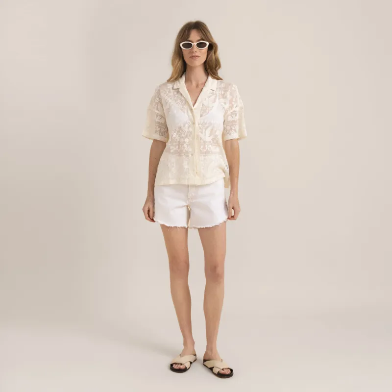 Riviera Short Sleeve Shirt - Coconut sold by Roark