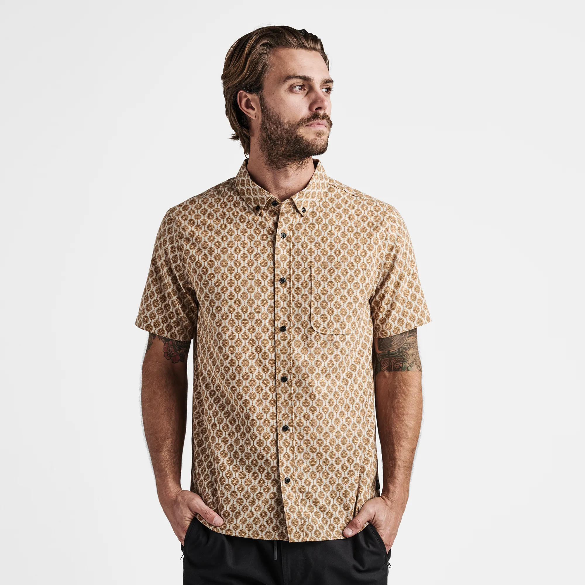 Scholar Oxford Shirt - Pignoli sold by Roark product image thumbnail 2