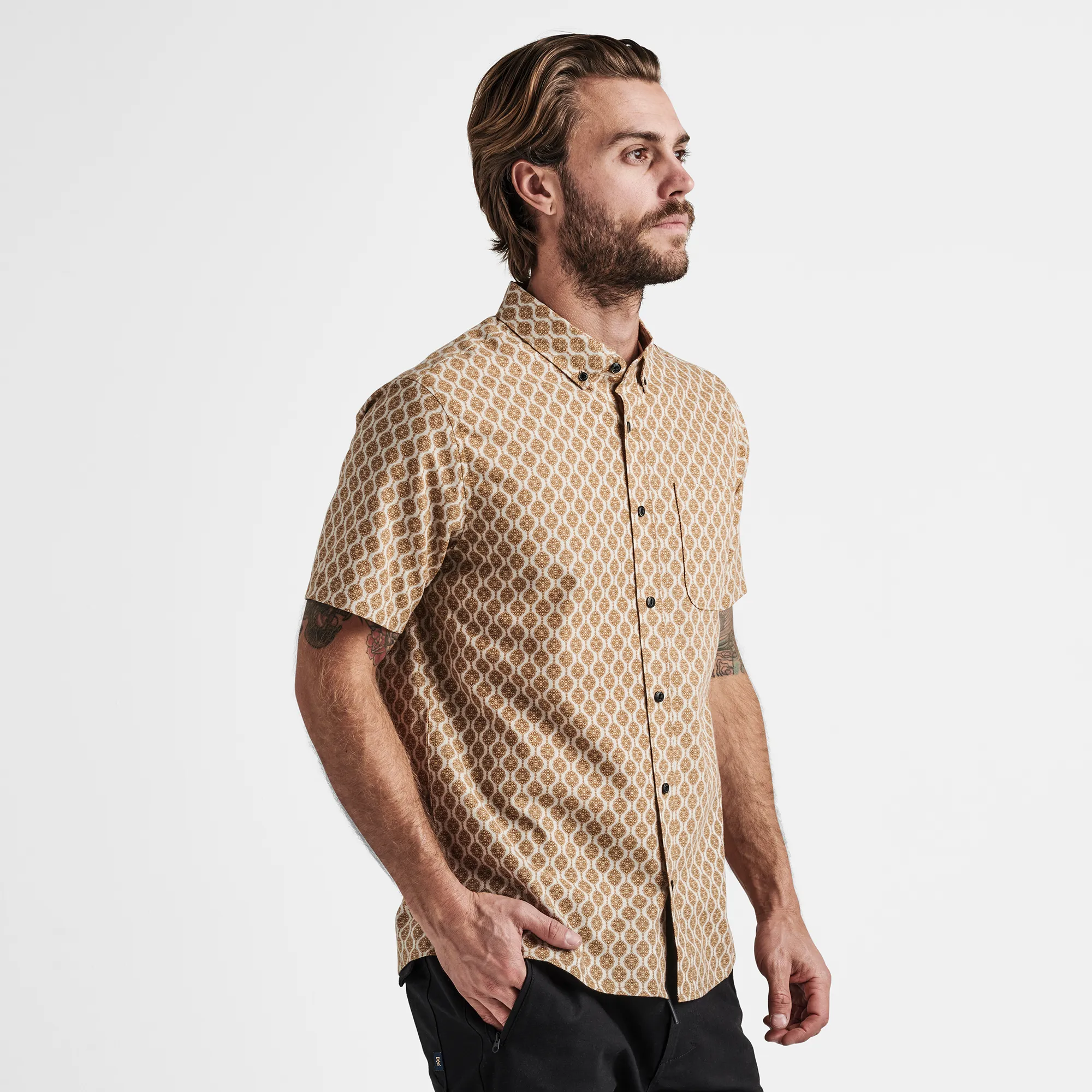 Scholar Oxford Shirt - Pignoli sold by Roark product image thumbnail 5