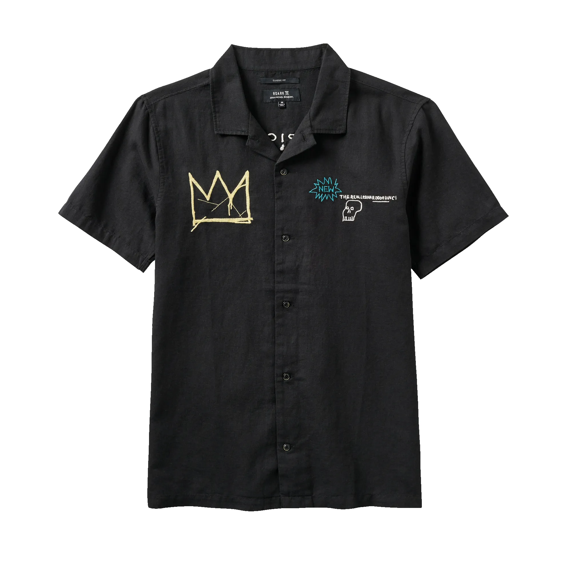 Gonzo Camp Collar Shirt - Basquiat / Black sold by Roark