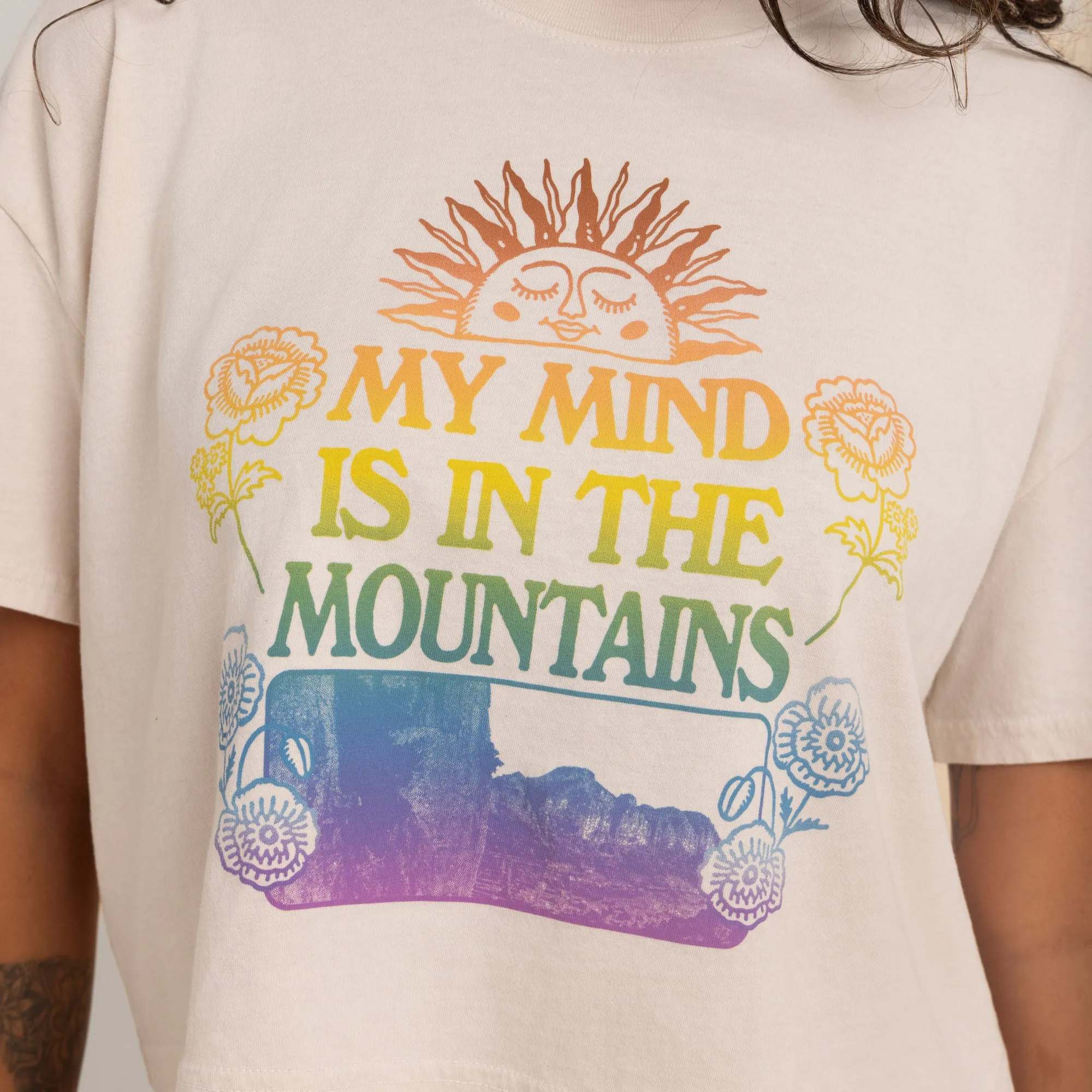 Mountain Cropped Boxy Premium Tee - Moon sold by Roark product image thumbnail 4