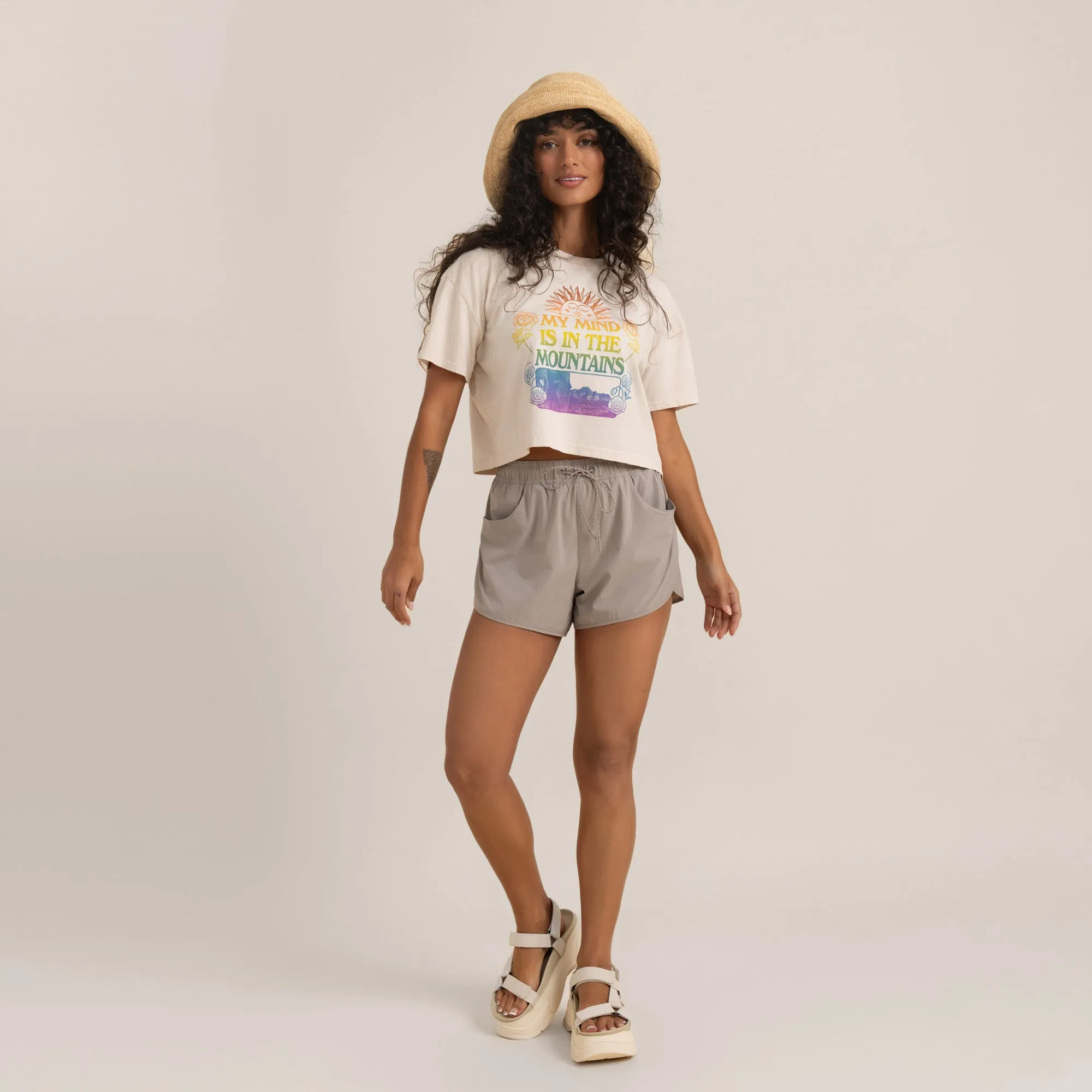 Mountain Cropped Boxy Premium Tee - Moon sold by Roark product image thumbnail 2
