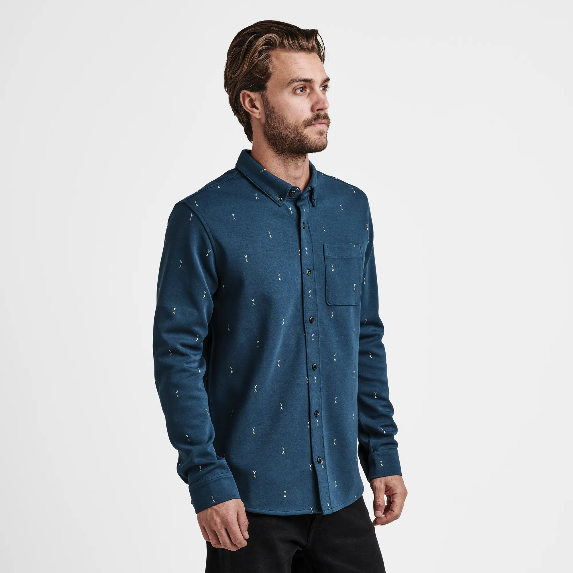 Scholar Metro Long Sleeve Shirt - Deep Blue sold by Roark product image thumbnail 4