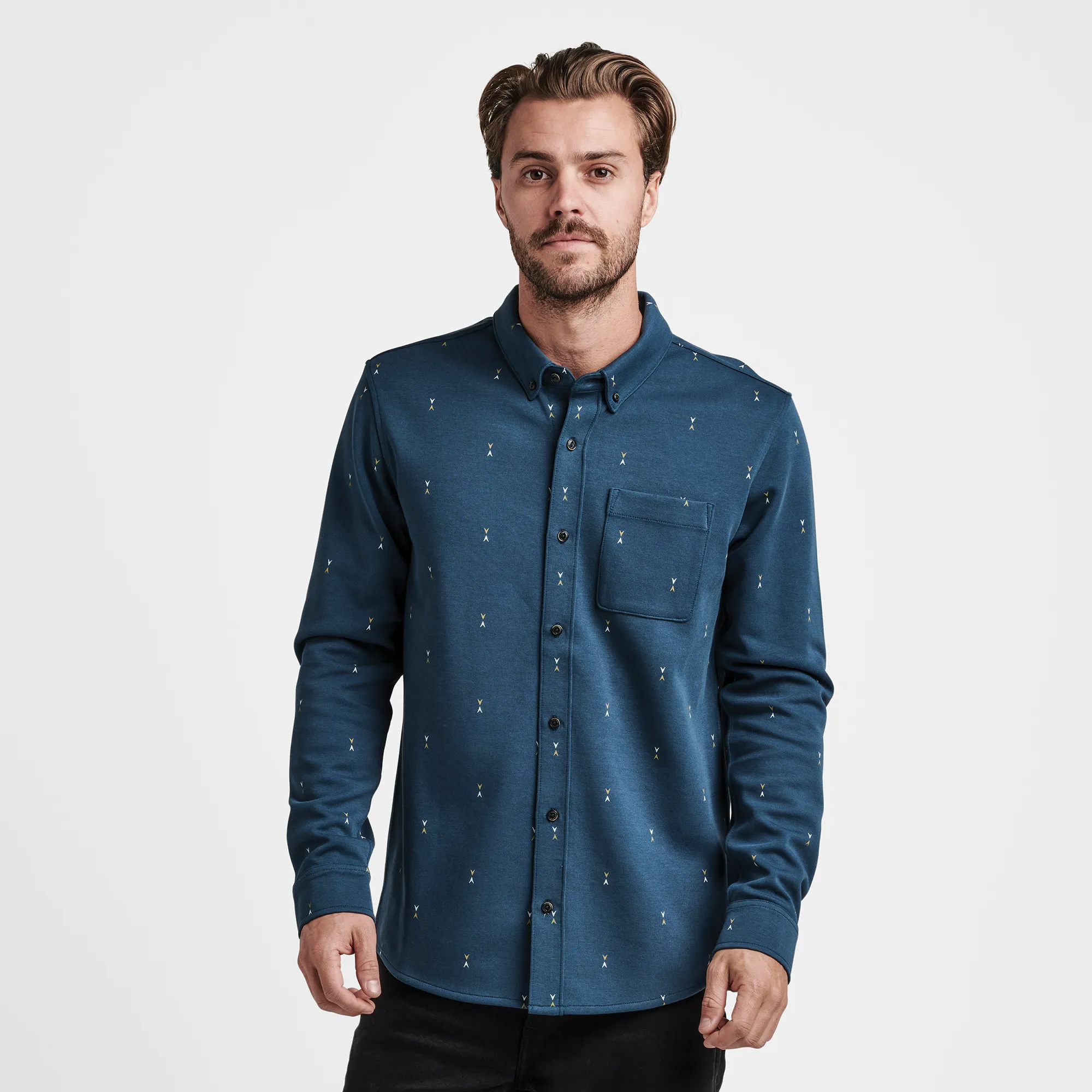 Scholar Metro Long Sleeve Shirt - Deep Blue sold by Roark product image thumbnail 2