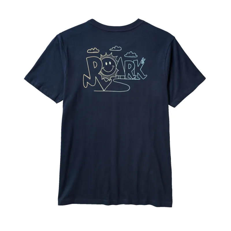 Happy Daze Organic Cotton Tee - Navy sold by Roark
