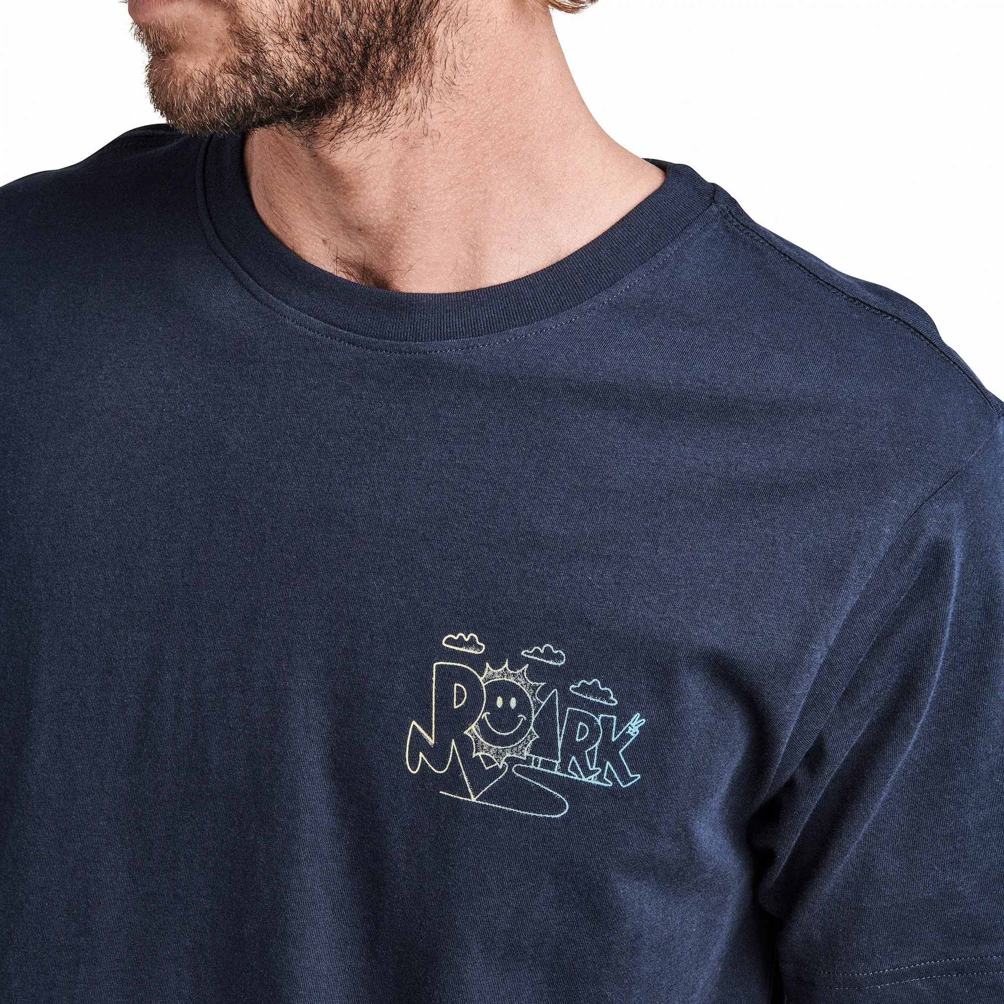 Happy Daze Organic Cotton Tee - Navy sold by Roark product image thumbnail 4