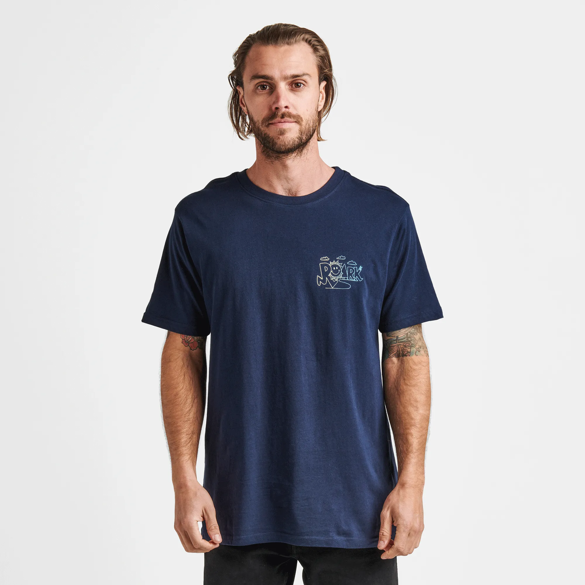 Happy Daze Organic Cotton Tee - Navy sold by Roark product image thumbnail 2
