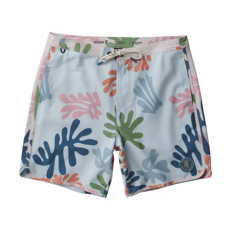 Chiller Boardshorts 17" - Coral Reefer Light Blue sold by Roark
