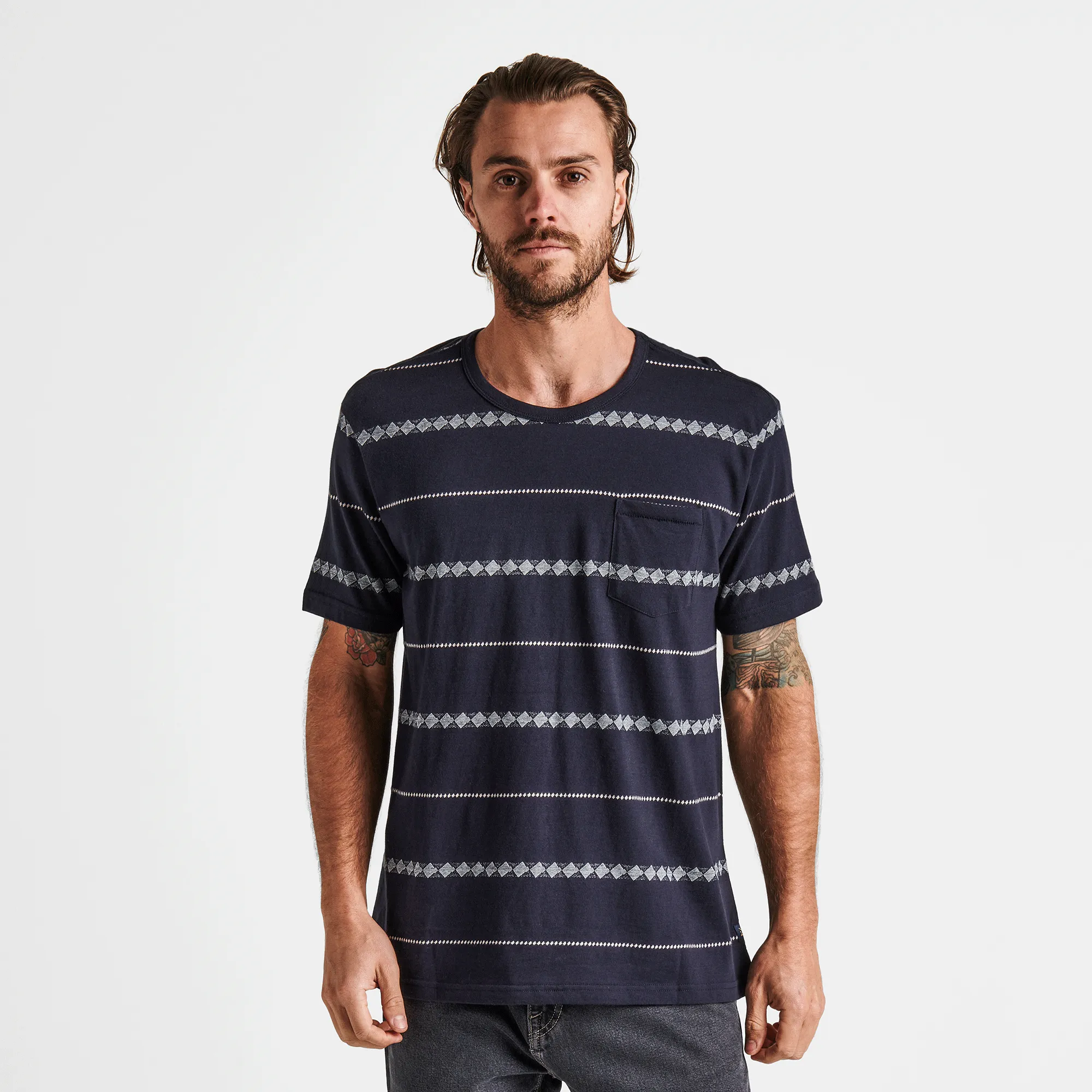 Well Worn Horizon Jacquard Tee - Dark Navy sold by Roark product image thumbnail 2