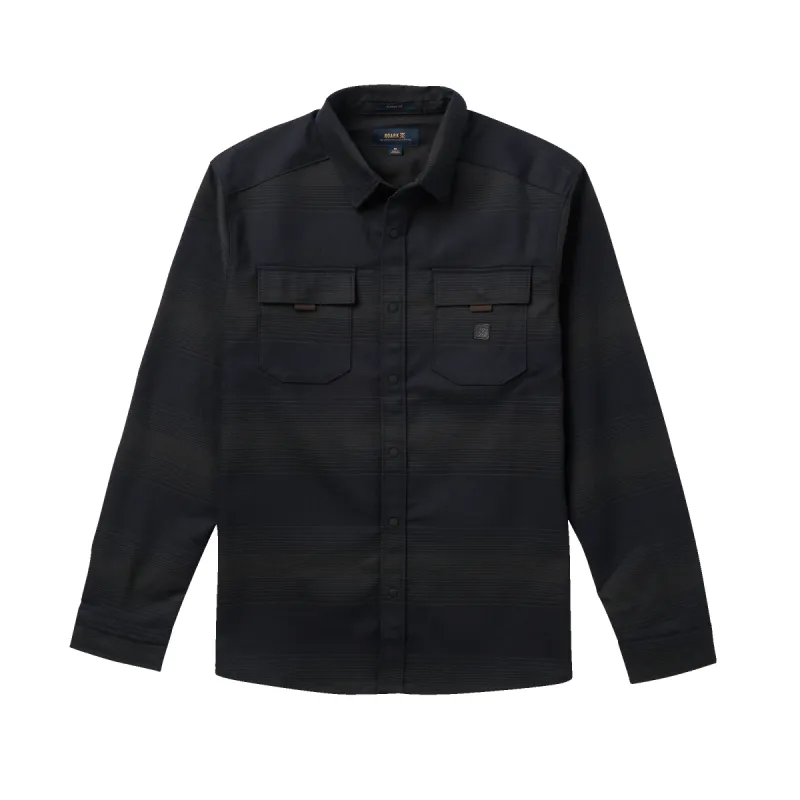 Diablo Long Sleeve Flannel - Dark Navy Stripes sold by Roark