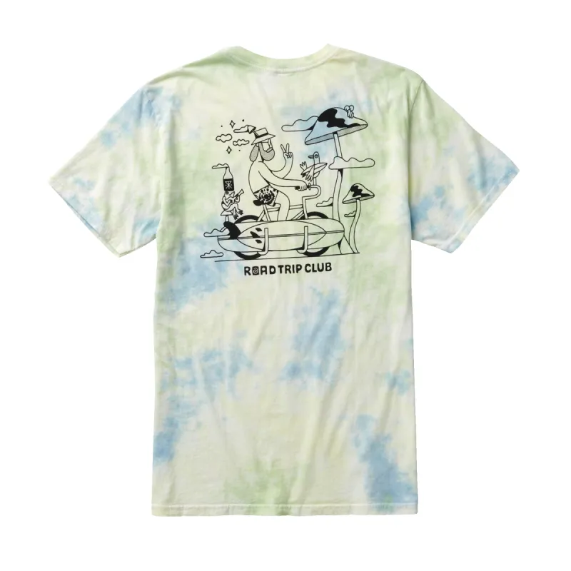 Road Trip Club Tie Dye Wash Premium Tee - Yellow sold by Roark