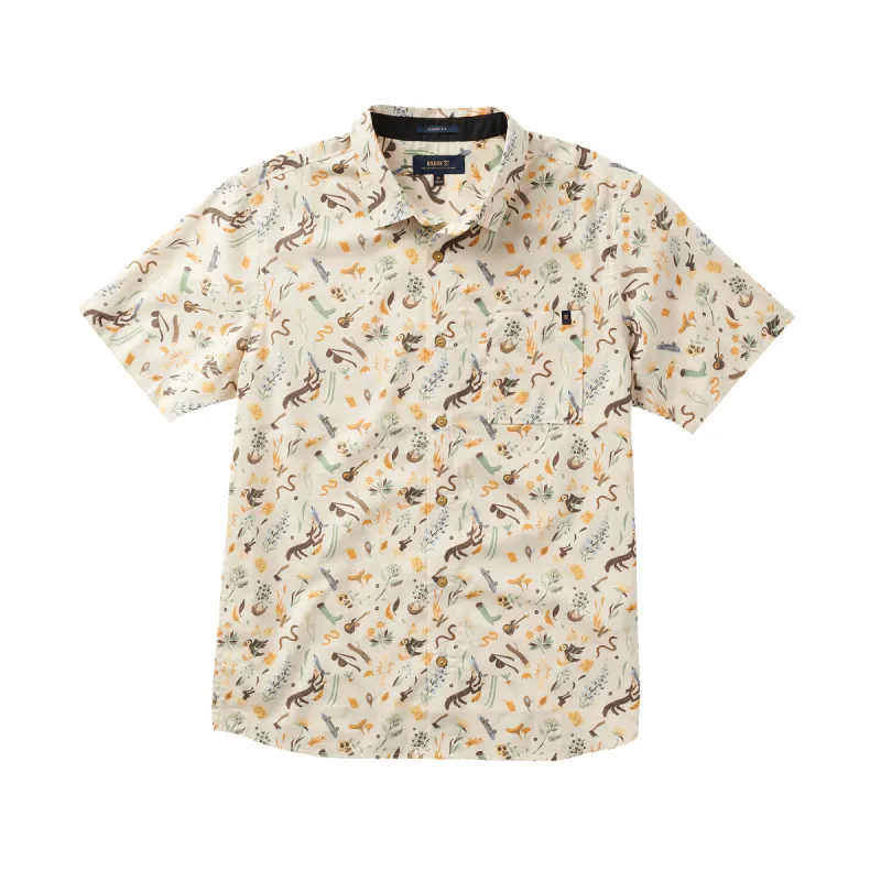 Journey Short Sleeve Button Up Shirt - Bendik Almond Paste sold by Roark