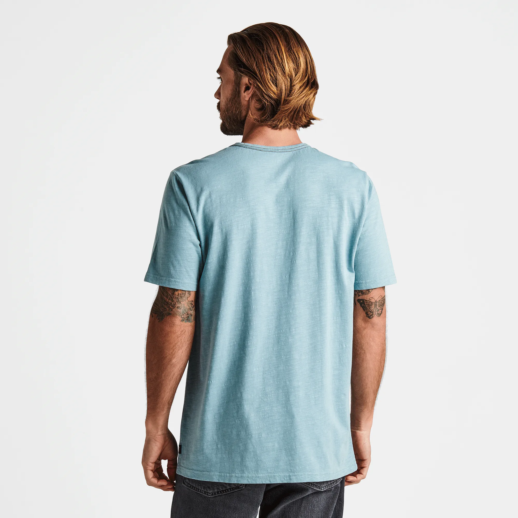 Well Worn Midweight Organic Tee - Stone Blue sold by Roark product image thumbnail 4