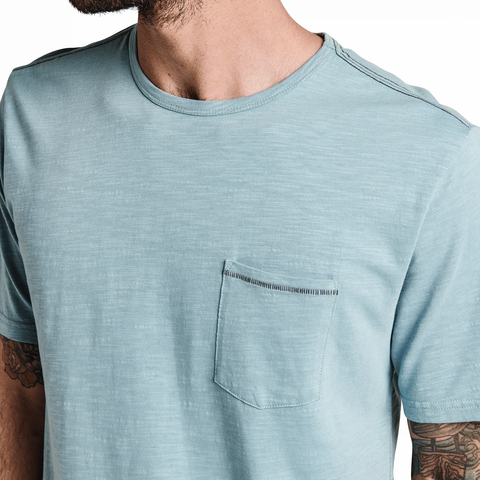 Well Worn Midweight Organic Tee - Stone Blue sold by Roark product image thumbnail 5