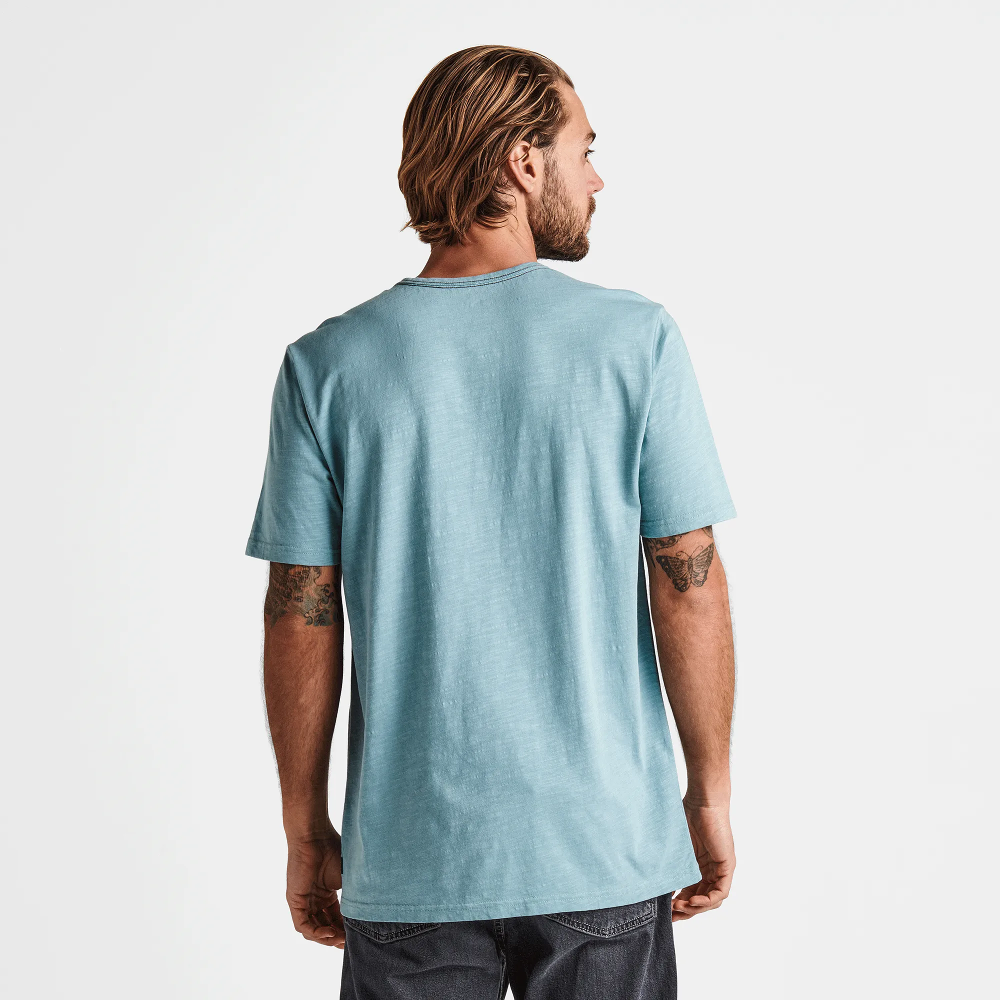 Well Worn Midweight Organic Tee - Stone Blue sold by Roark product image thumbnail 3