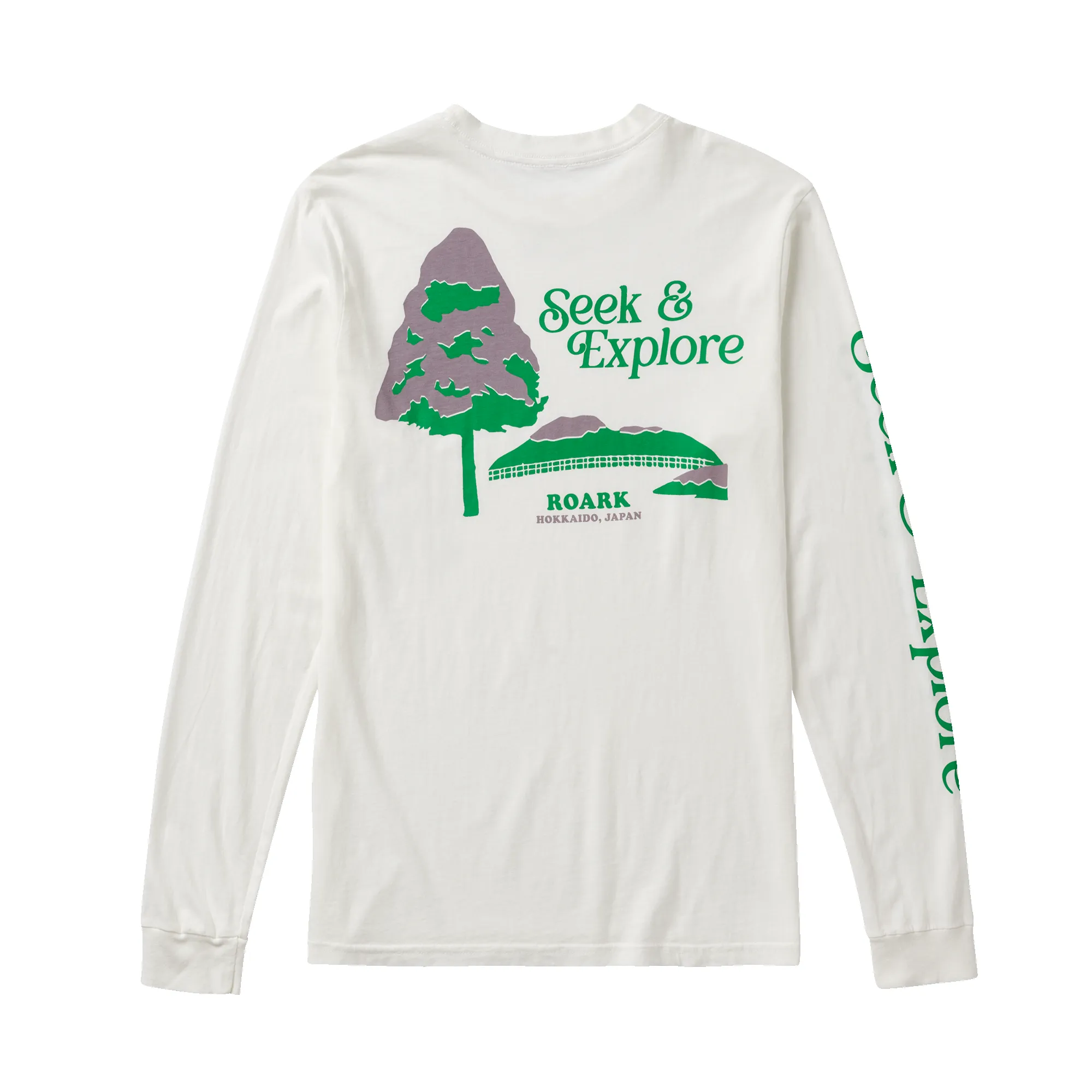 Seek And Explore Hokkaido Long Sleeve Premium Tee - Off White sold by Roark