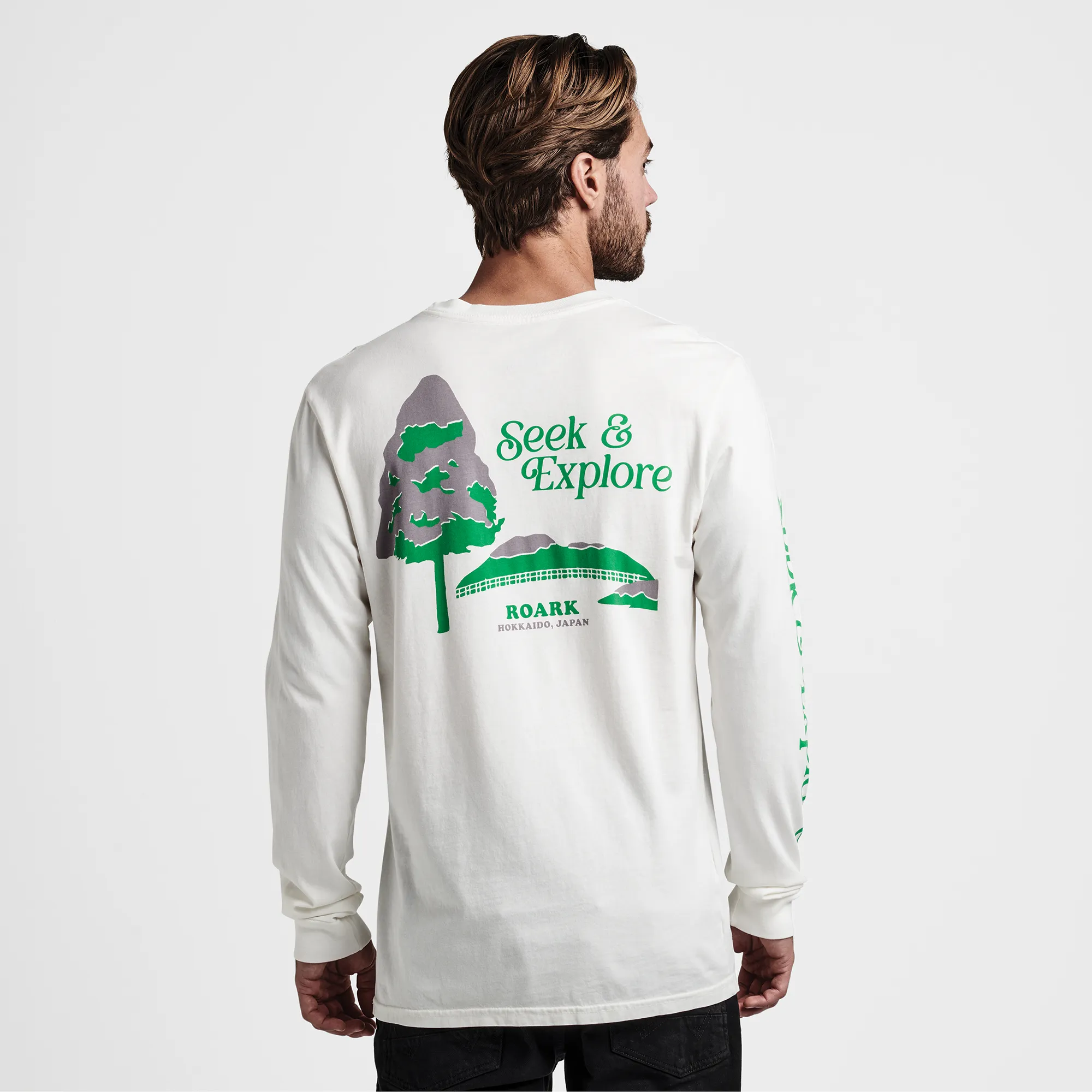 Seek And Explore Hokkaido Long Sleeve Premium Tee - Off White sold by Roark product image thumbnail 3