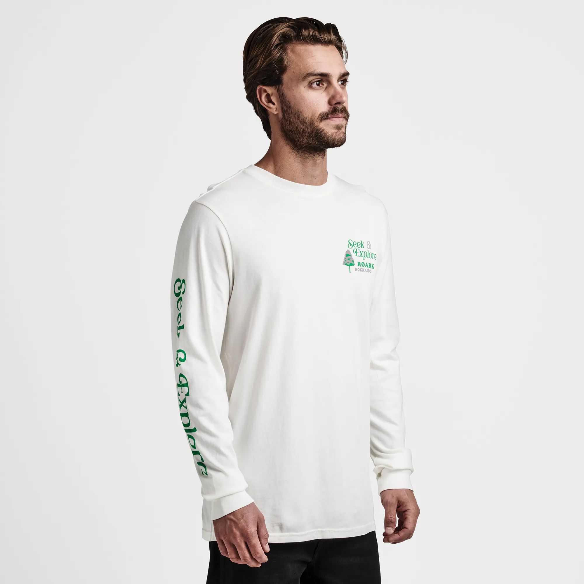 Seek And Explore Hokkaido Long Sleeve Premium Tee - Off White sold by Roark product image thumbnail 5