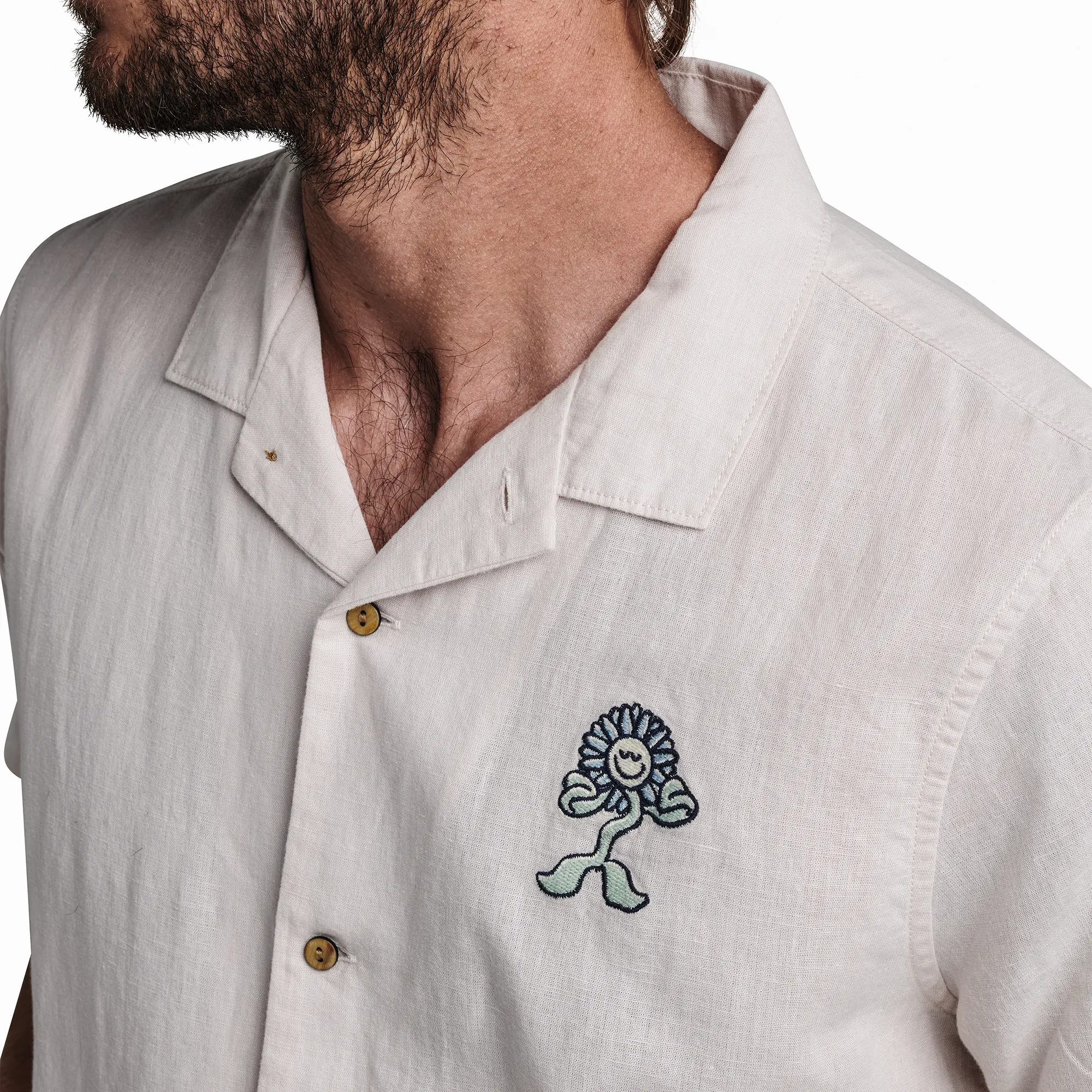 Gonzo Camp Collar Shirt - Dusty Lilac sold by Roark product image thumbnail 4