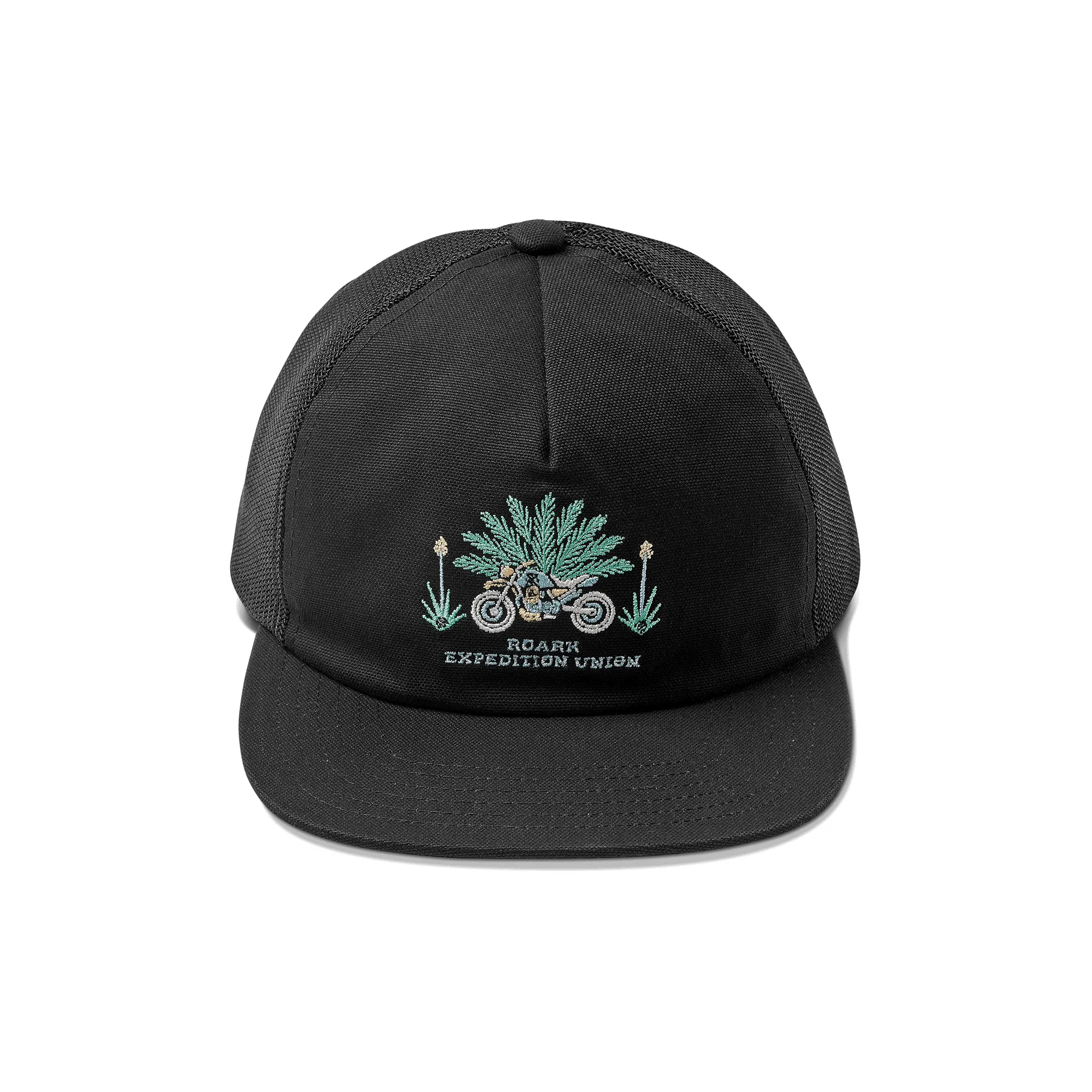 Moto Trucker Snapback Hat - Black sold by Roark