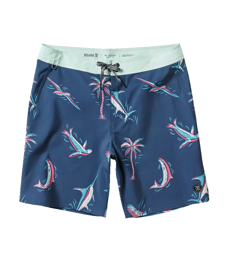 Passage Mariner Boardshorts - Navy sold by Roark