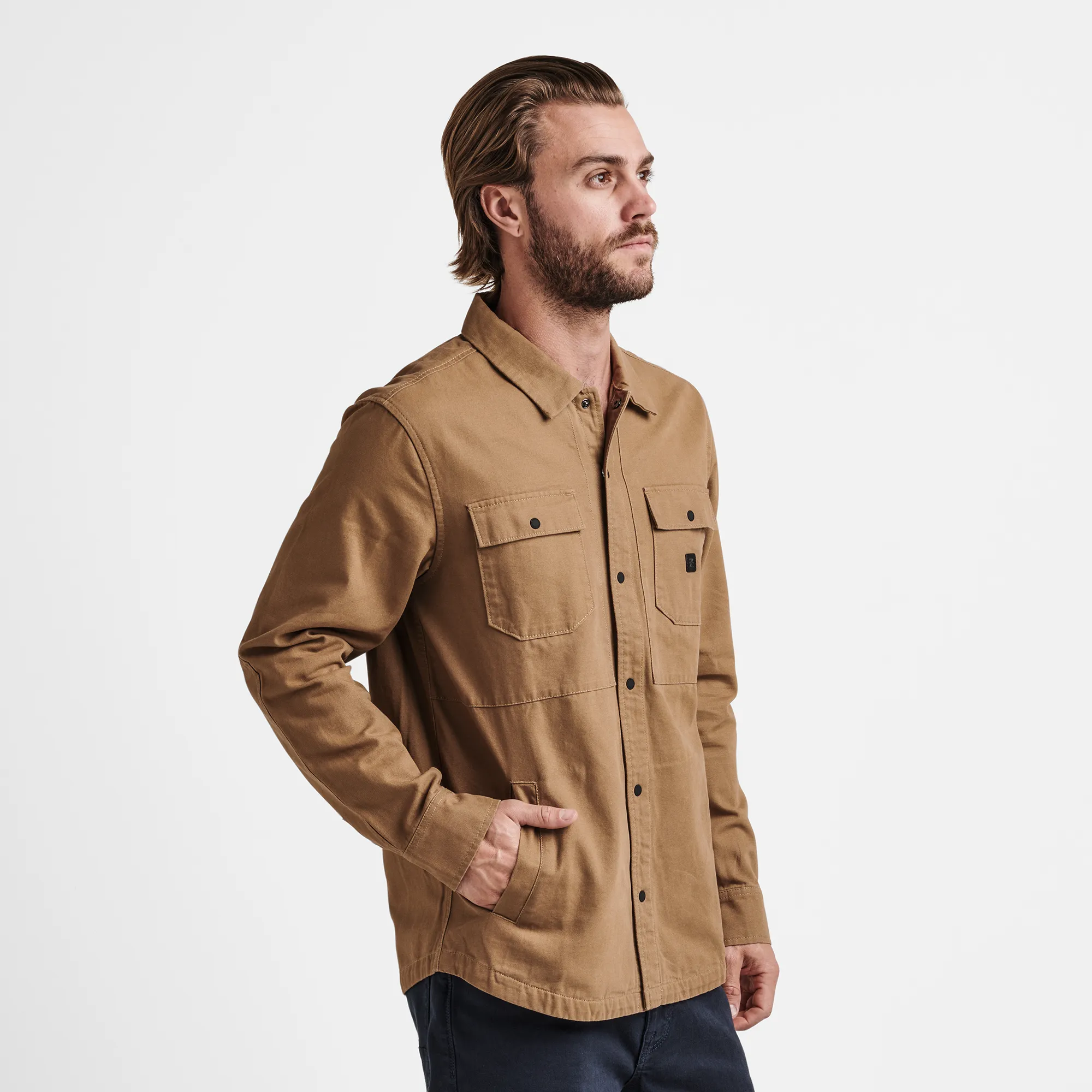 Hebrides Unlined Jacket - Dark Khaki sold by Roark product image thumbnail 4